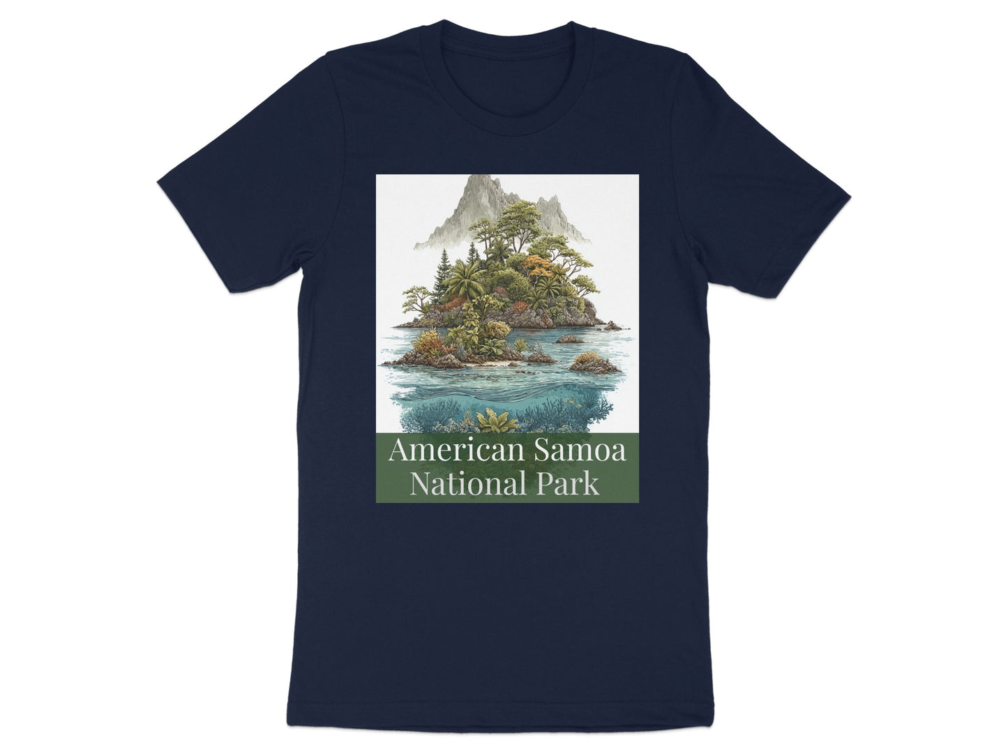 American Samoa National Park Scenic Graphic T-shirt