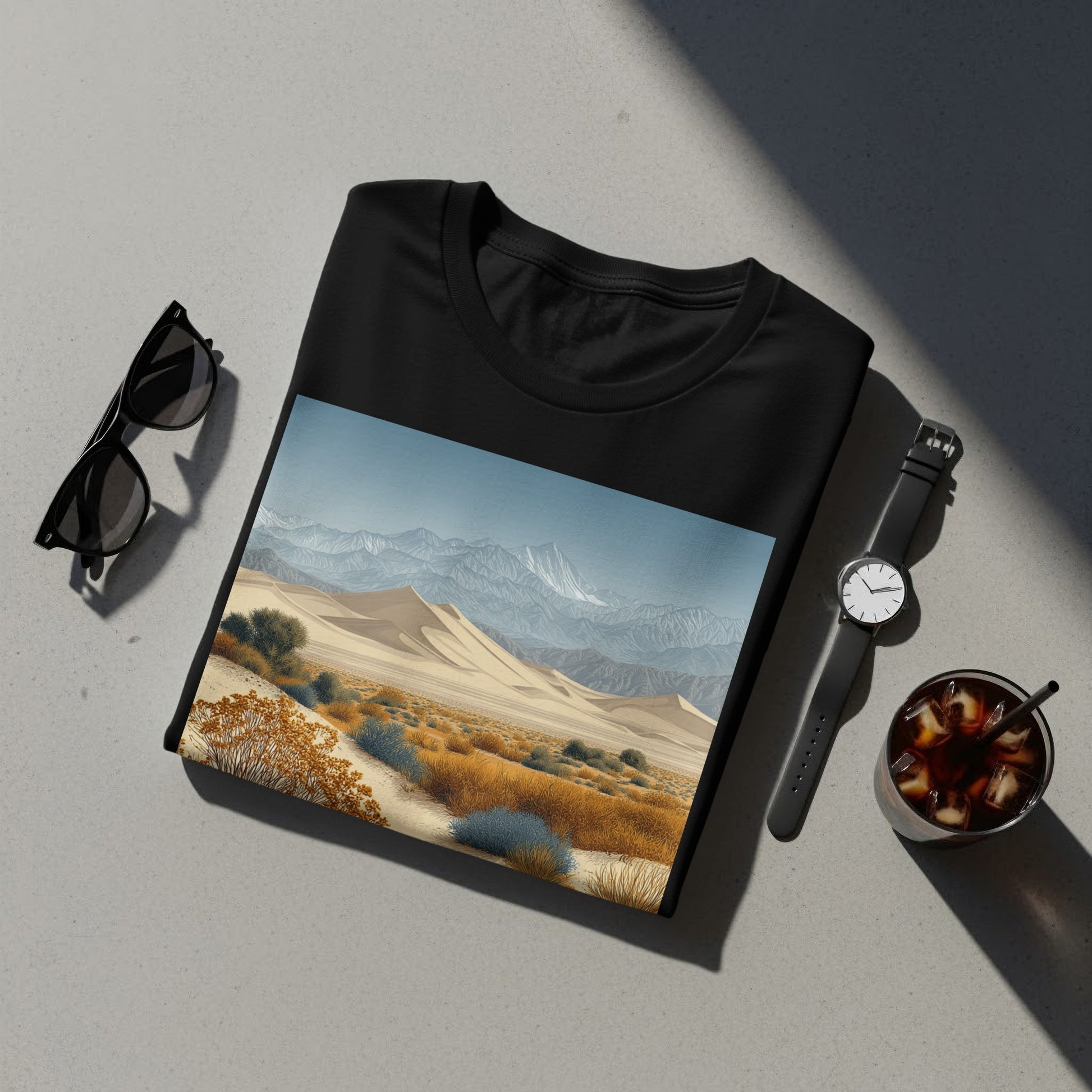 Scenic Desert Landscape Graphic T-shirt for Casual Style
