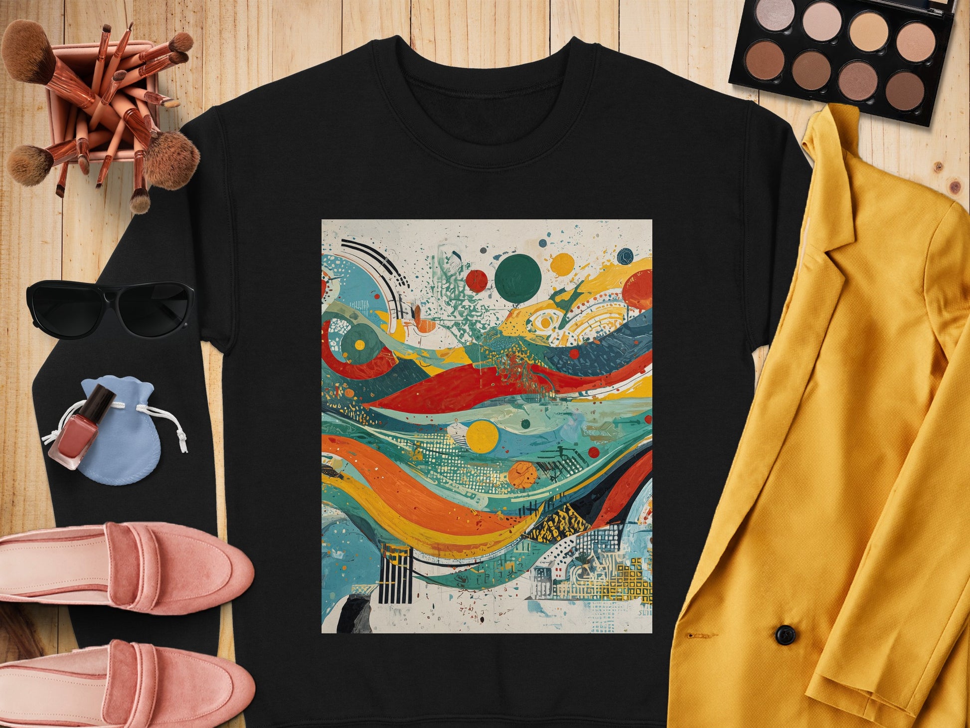 Vibrant Abstract Wavy Pattern Art Colorful Sweatshirt product type

Sweatshirt
Abstract Design
Colorful Print
Black Top
Vibrant Apparel
Modern Art
Graphic Sweatshirt
Artistic Style
Crewneck Sweater
Wavy Pattern
Splatter Art
Unique Fashion
Contemporary Look
Statement Piece
Unisex Clothing
Bold Colors
Art Inspired
Abstract Circles
Geometric Shapes
Expressive Art