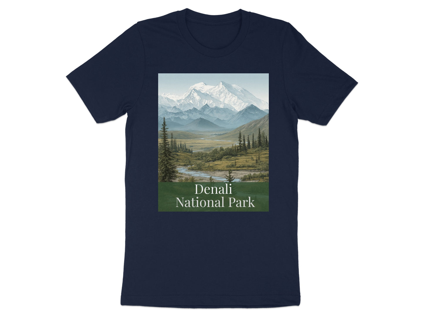 Denali National Park Scenic Landscape Graphic T-shirt