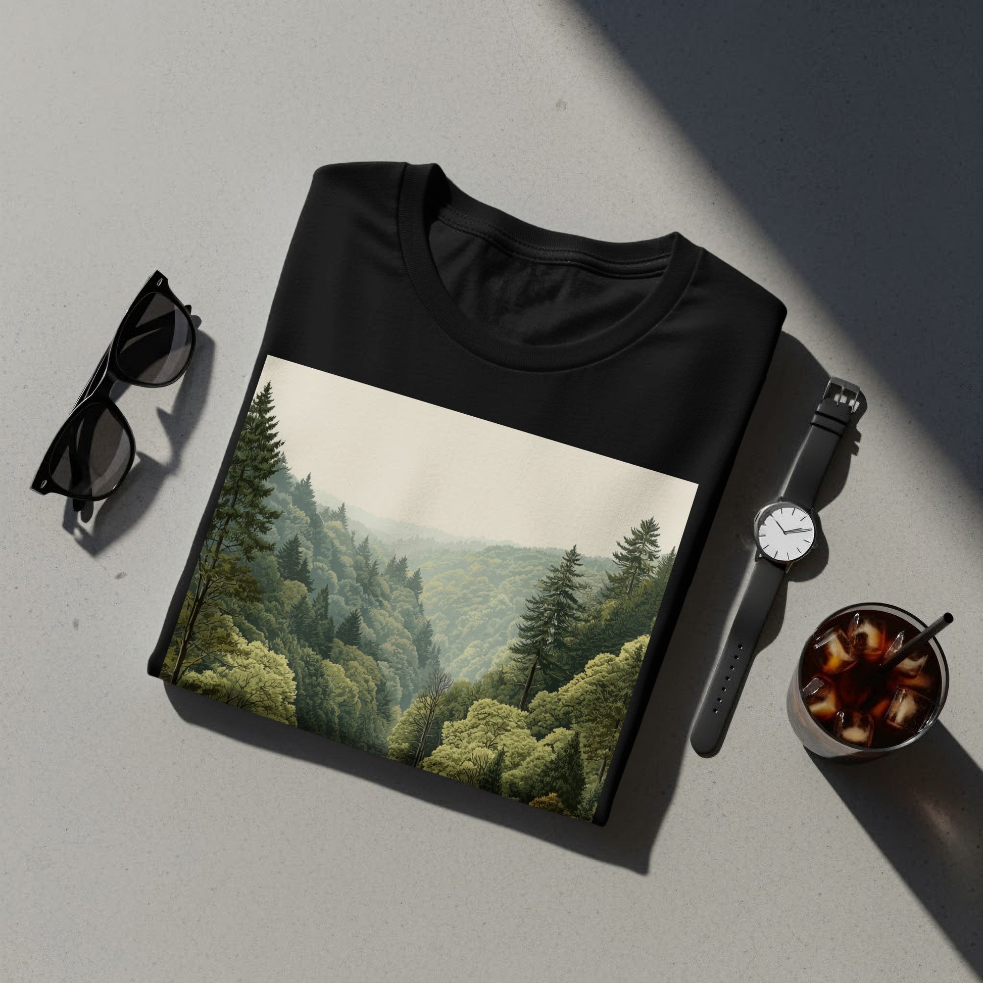 Nature Inspired Scenic Forest Graphic T-Shirt Product