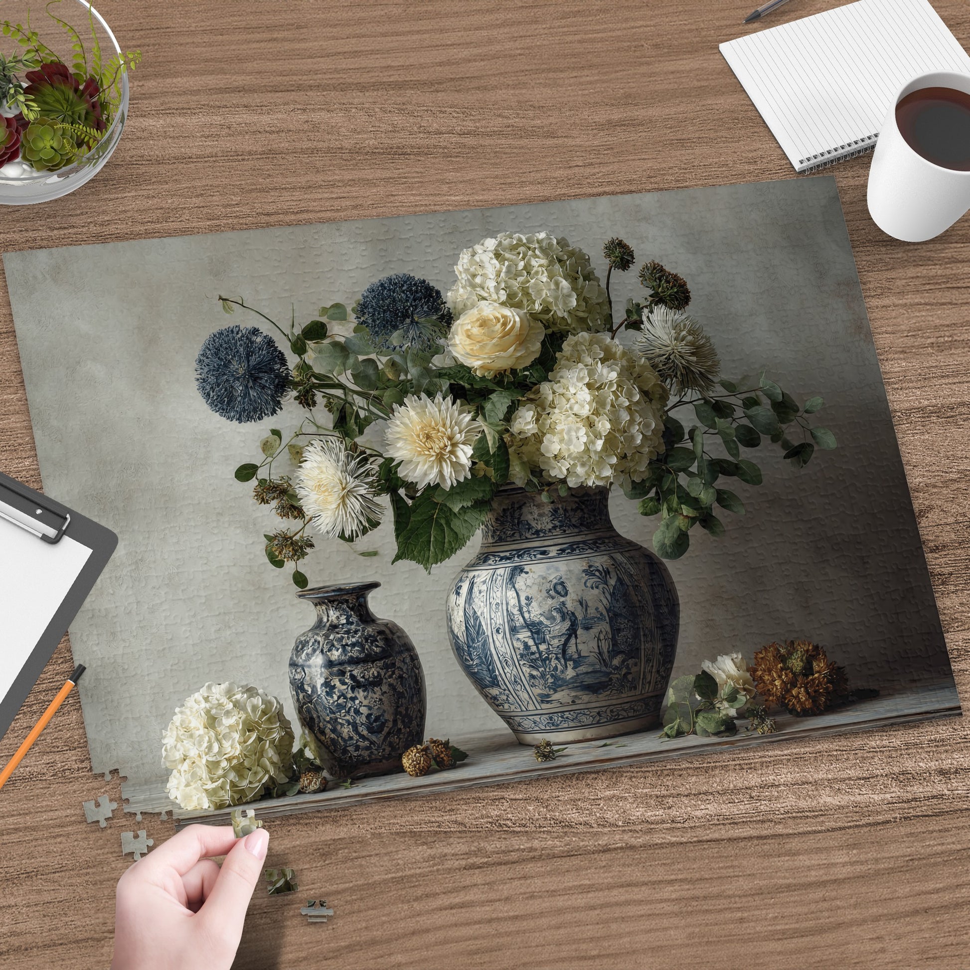 Elegant Floral Vase Arrangements Jigsaw Puzzle