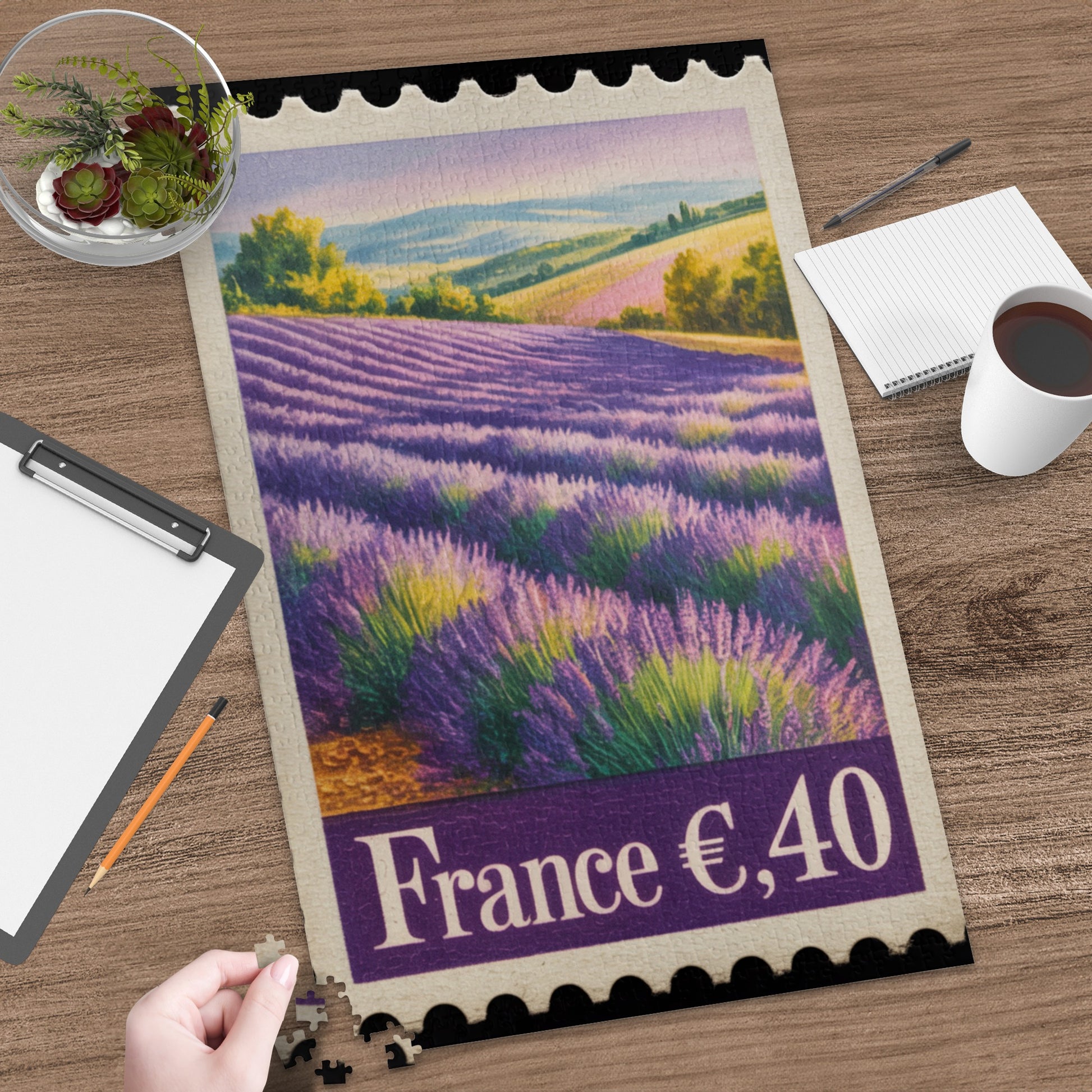 Beautiful Lavender Fields in France Scene Puzzle