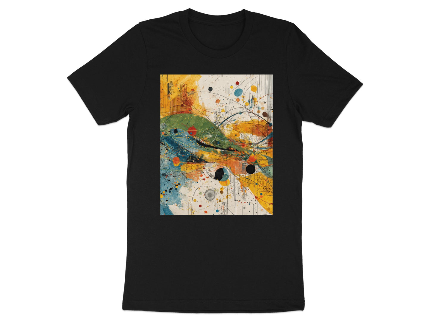 Vibrant Abstract Geometric Artwork Splatter Circles Dots product type