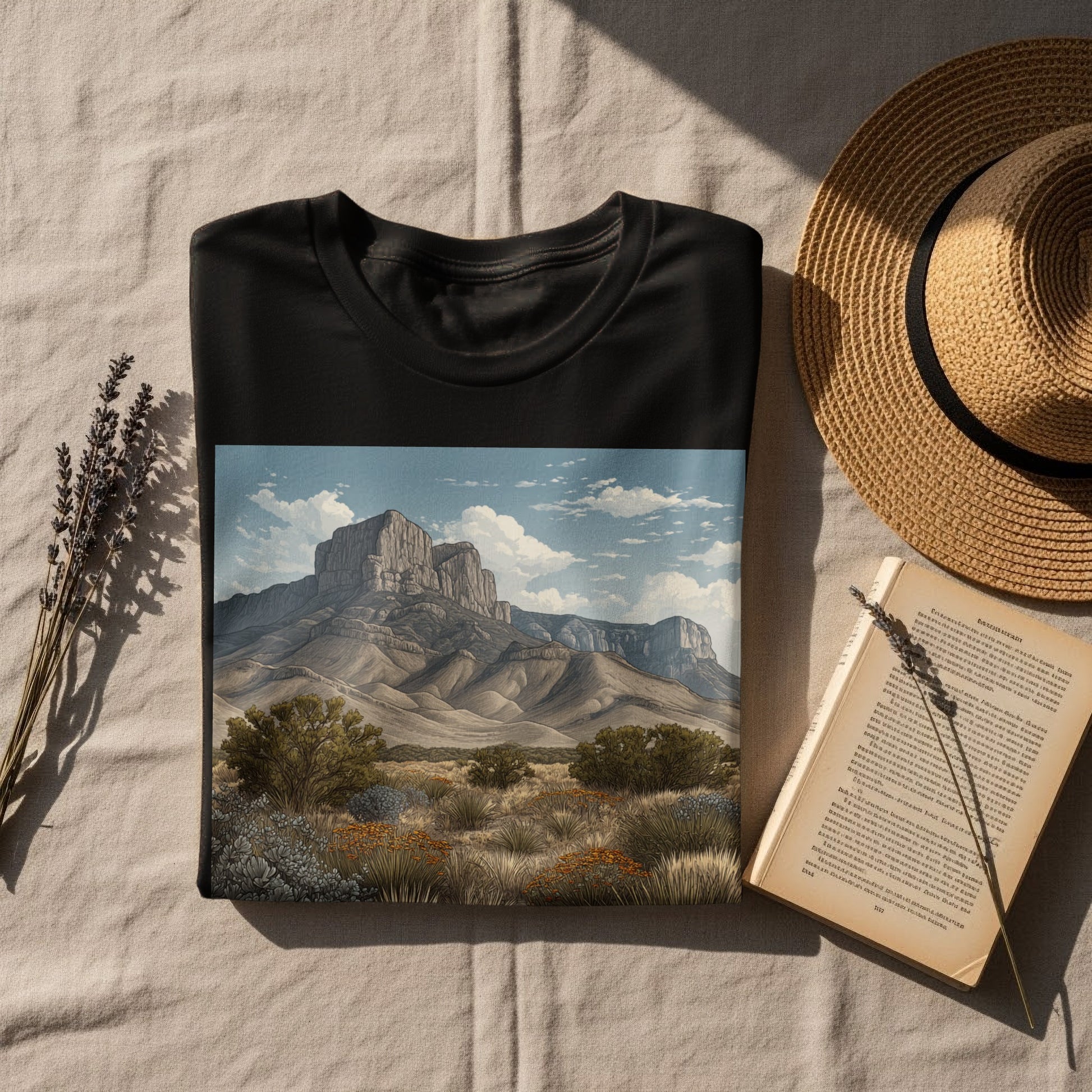 Scenic Mountain Landscape Printed T-Shirt Product