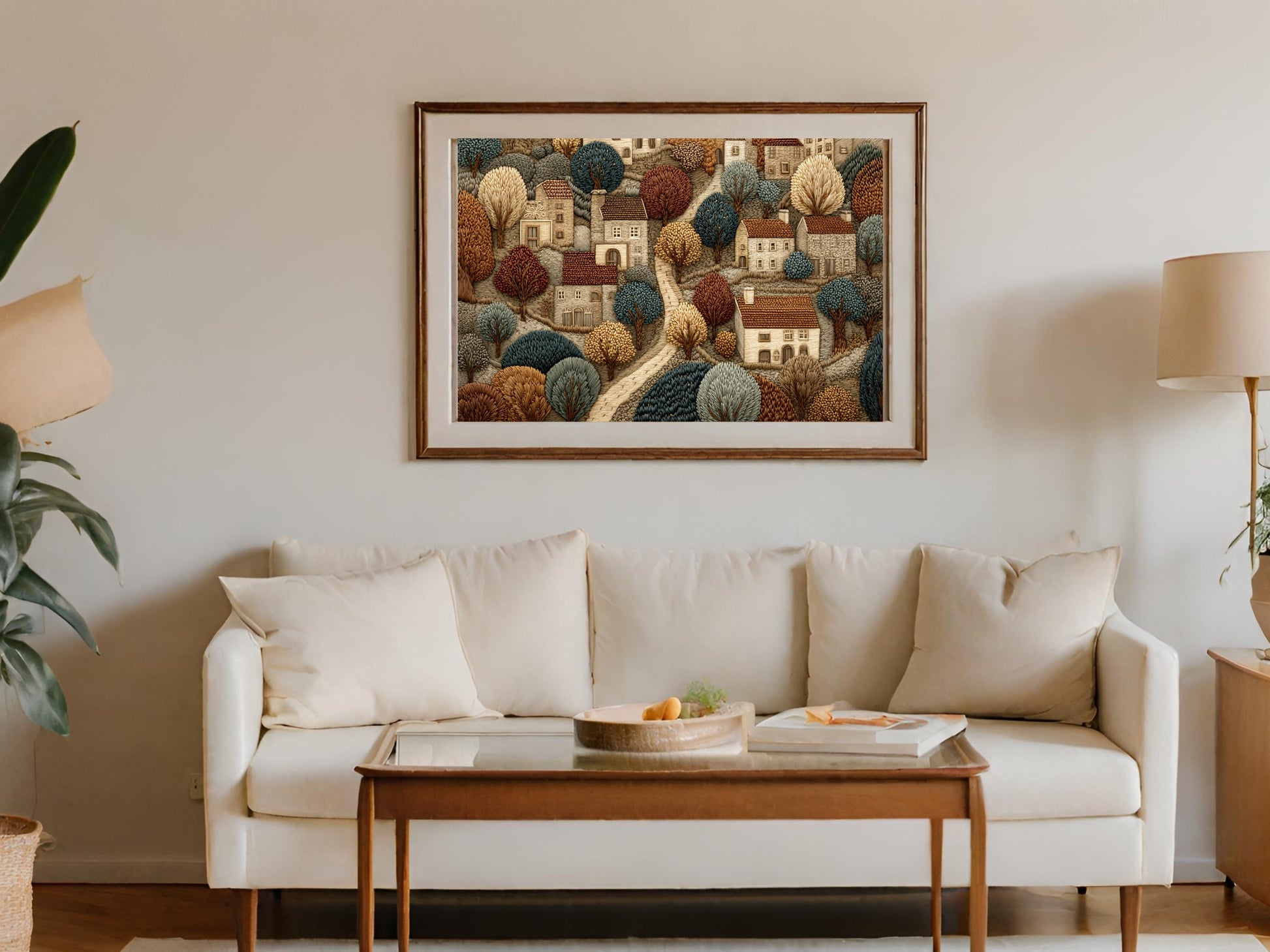 Cozy Modern Landscape Art for Living Room Decor