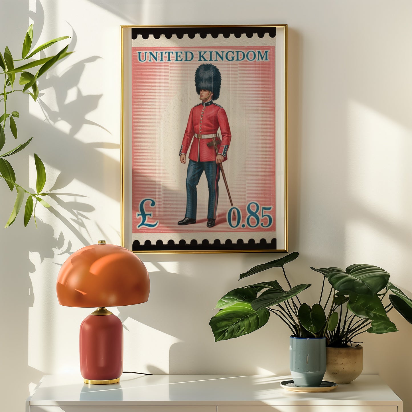 United Kingdom Postage Stamp Framed Art Print