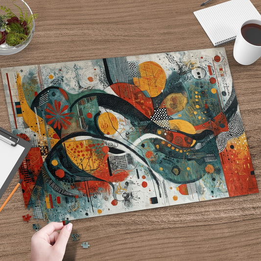 Abstract Modern Art Colorful Jigsaw Puzzle Game product type