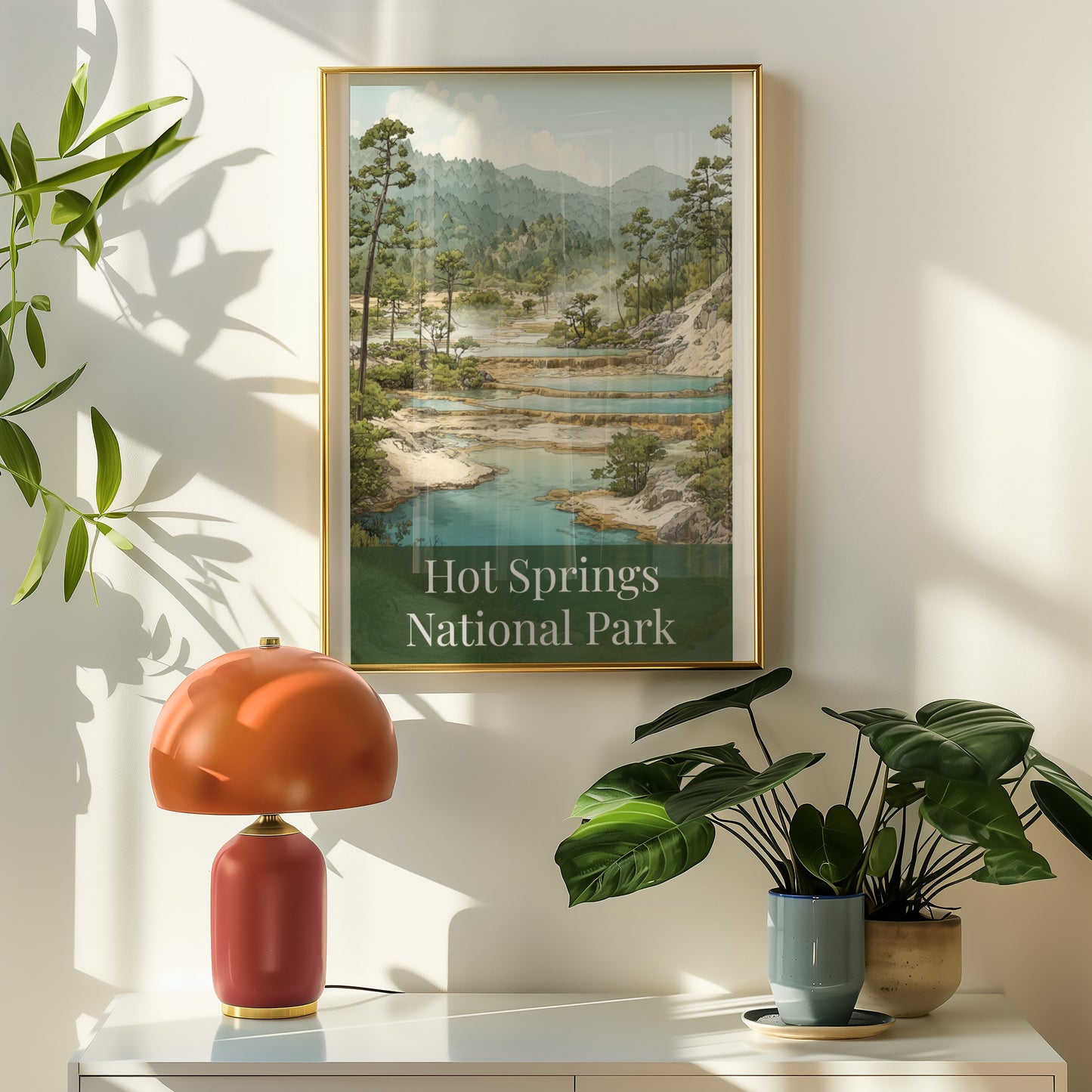 Scenic Hot Springs National Park Framed Art Print