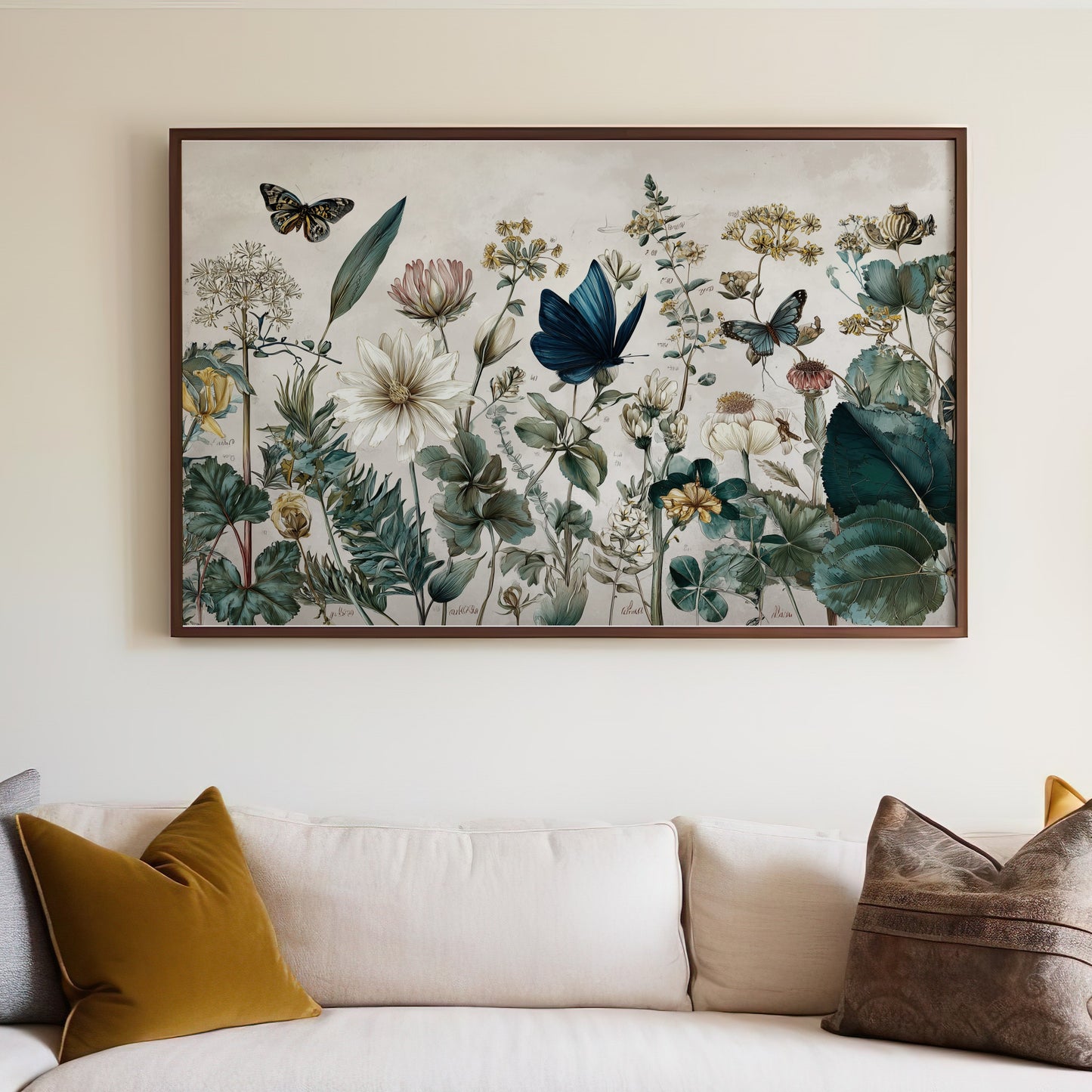 Vintage Botanical Butterfly Garden Art Print product type
