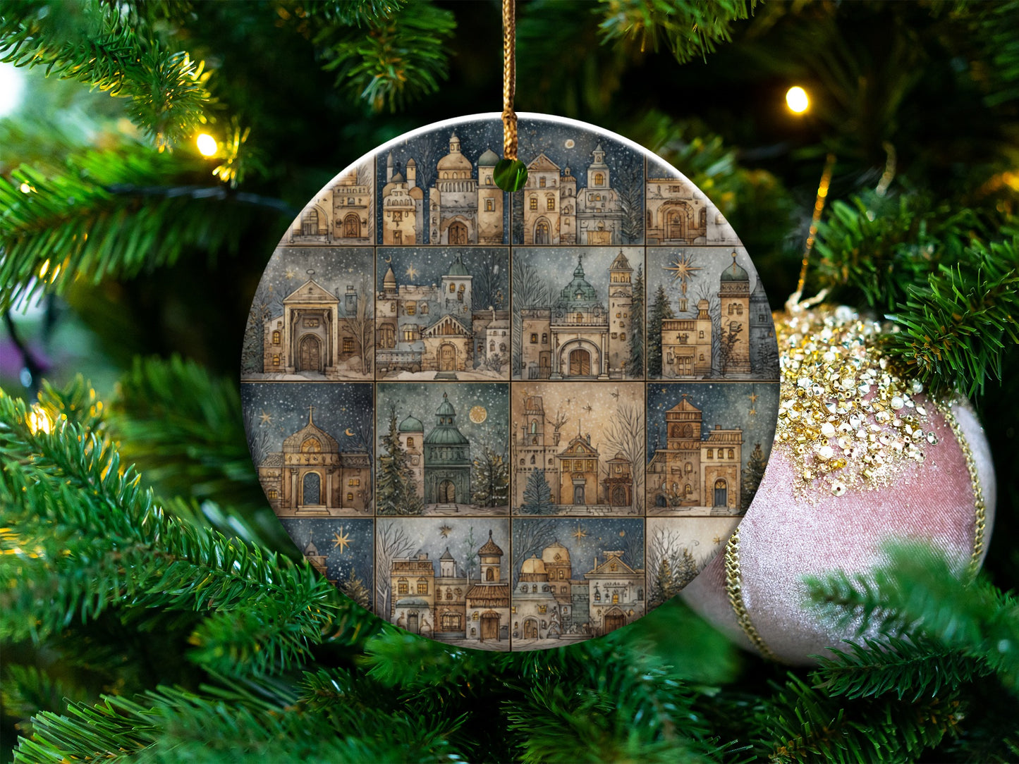 Beautiful Decorative Christmas Ornament Embossed