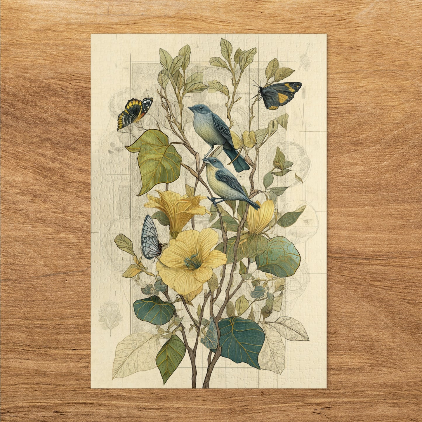 Beautiful Nature Inspired Butterfly and Bird Poster