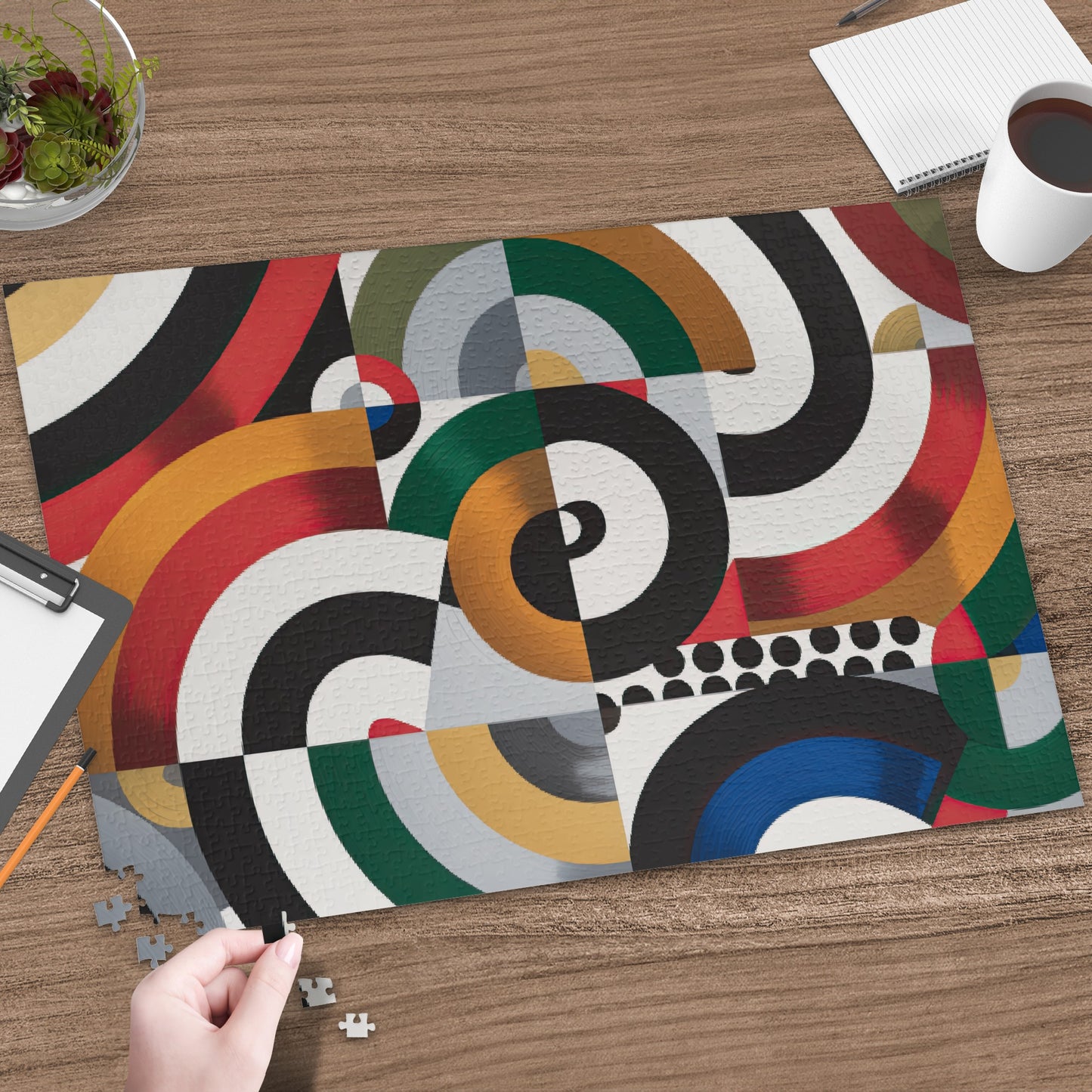 Colorful Abstract Geometric Pattern Puzzle