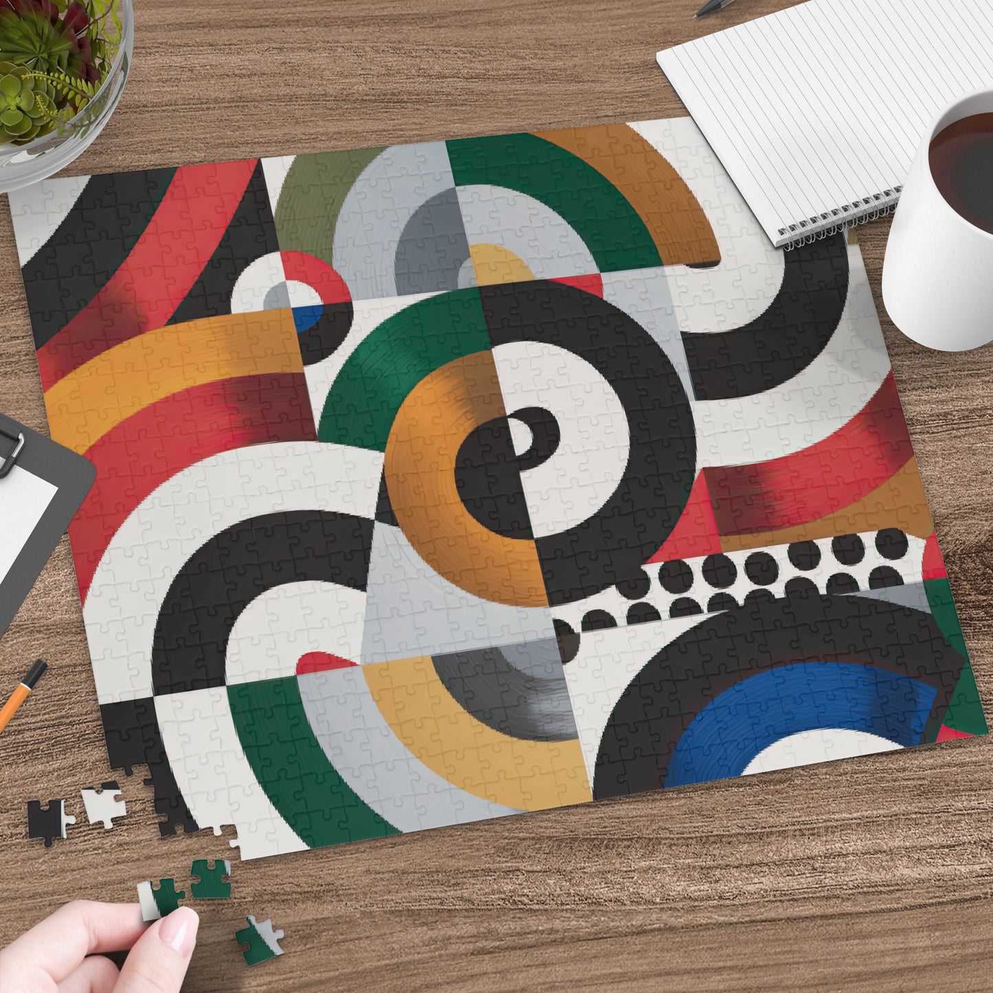 Abstract Colorful Swirl Design Jigsaw Puzzle