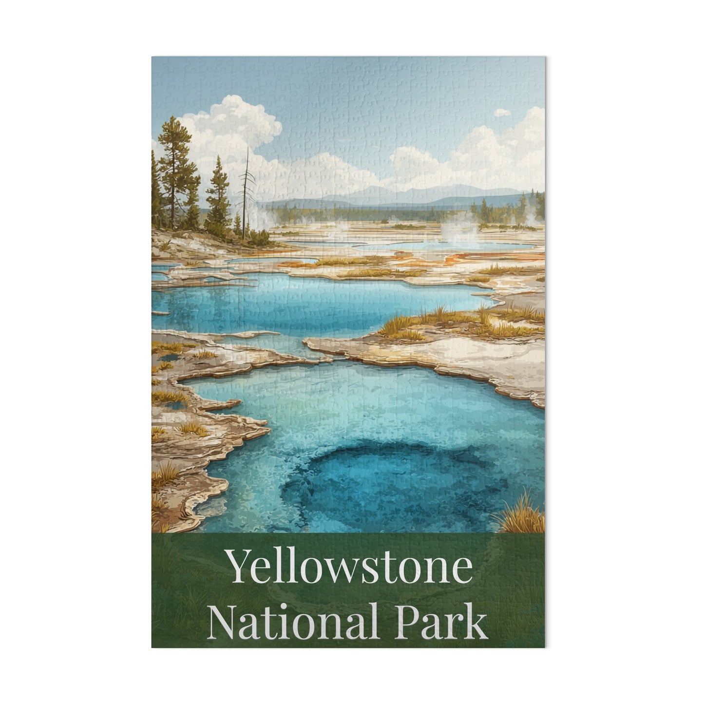 Yellowstone National Park Scenic View Jigsaw Puzzle