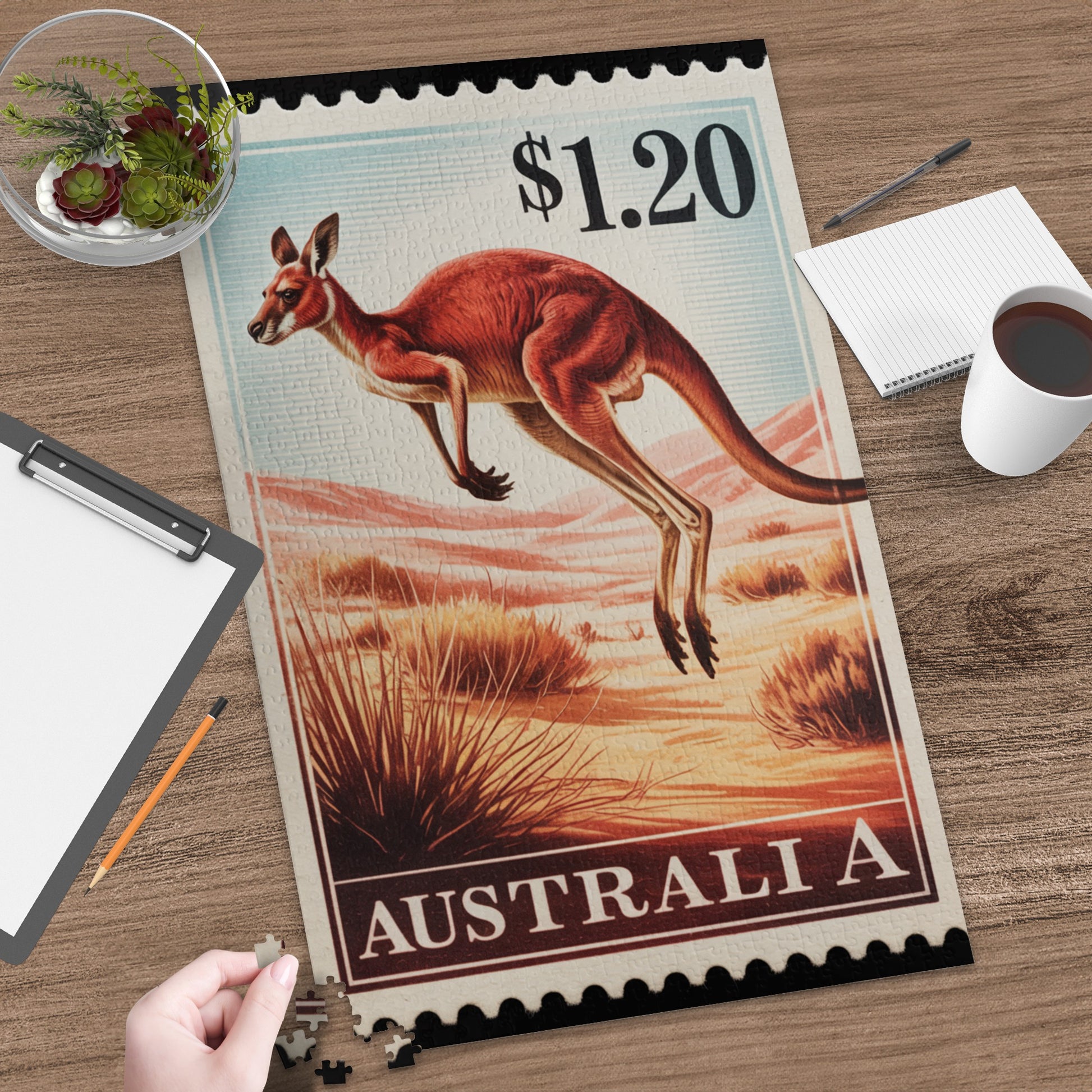 Australia $1.20 Kangaroo Puzzle Art Product