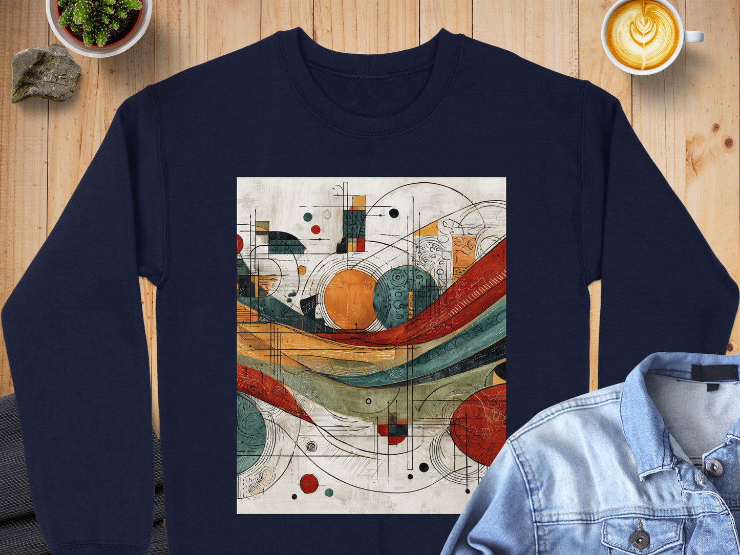 Abstract Geometric Pattern Artistic Graphic Sweatshirt product type