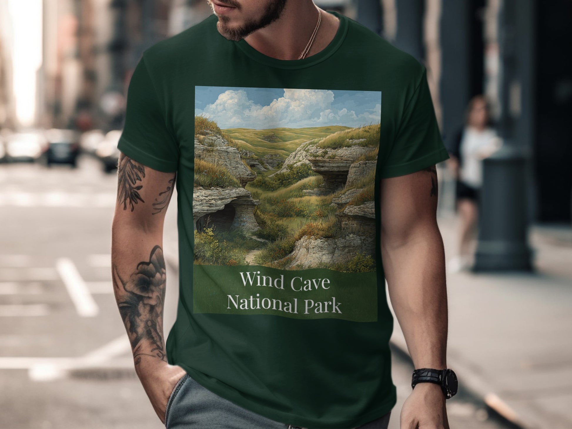 Wind Cave National Park Scenic Graphic T-shirt