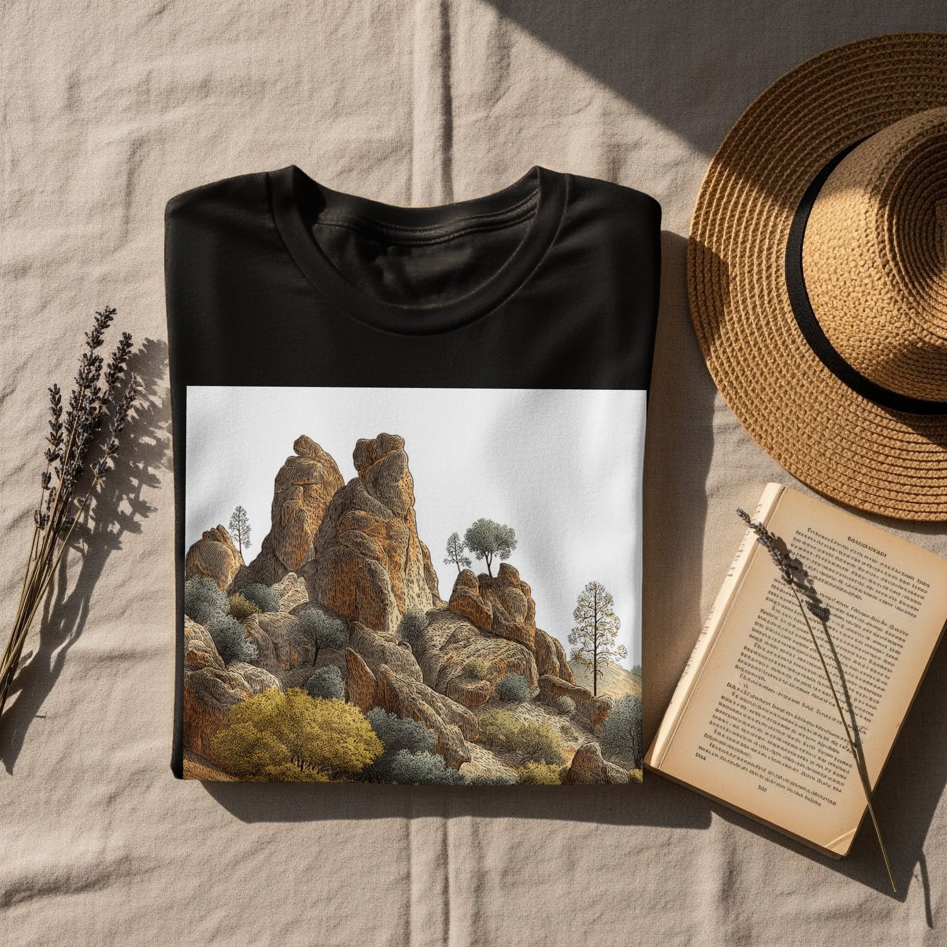 Scenic Rocky Mountain Landscape Graphic T-shirt