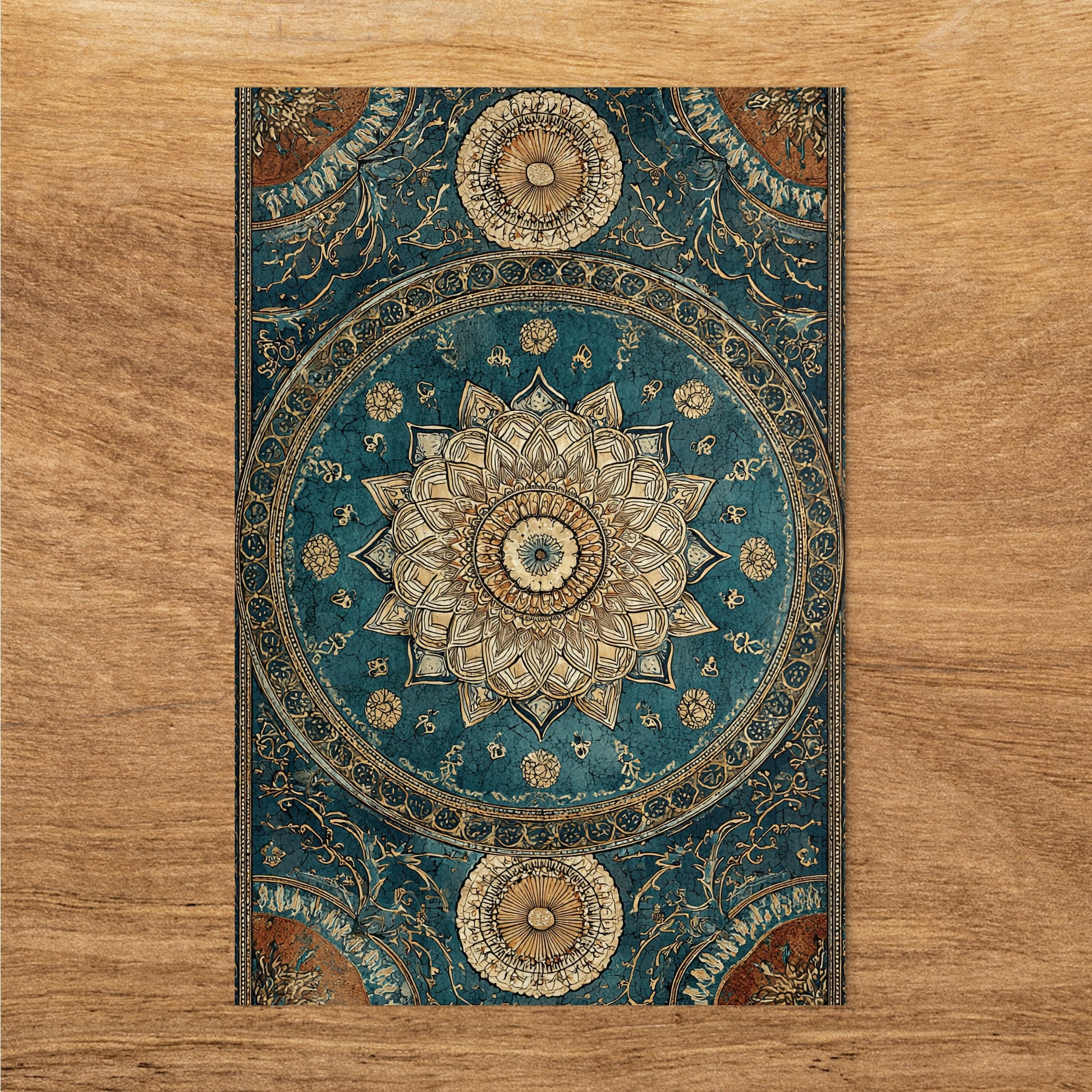 Ornate Mandala Design on Ethnic Themed Rug
