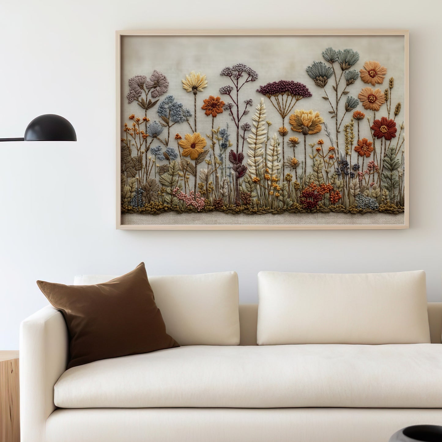 Gorgeous Multicolored Floral Embroidered Wall Art