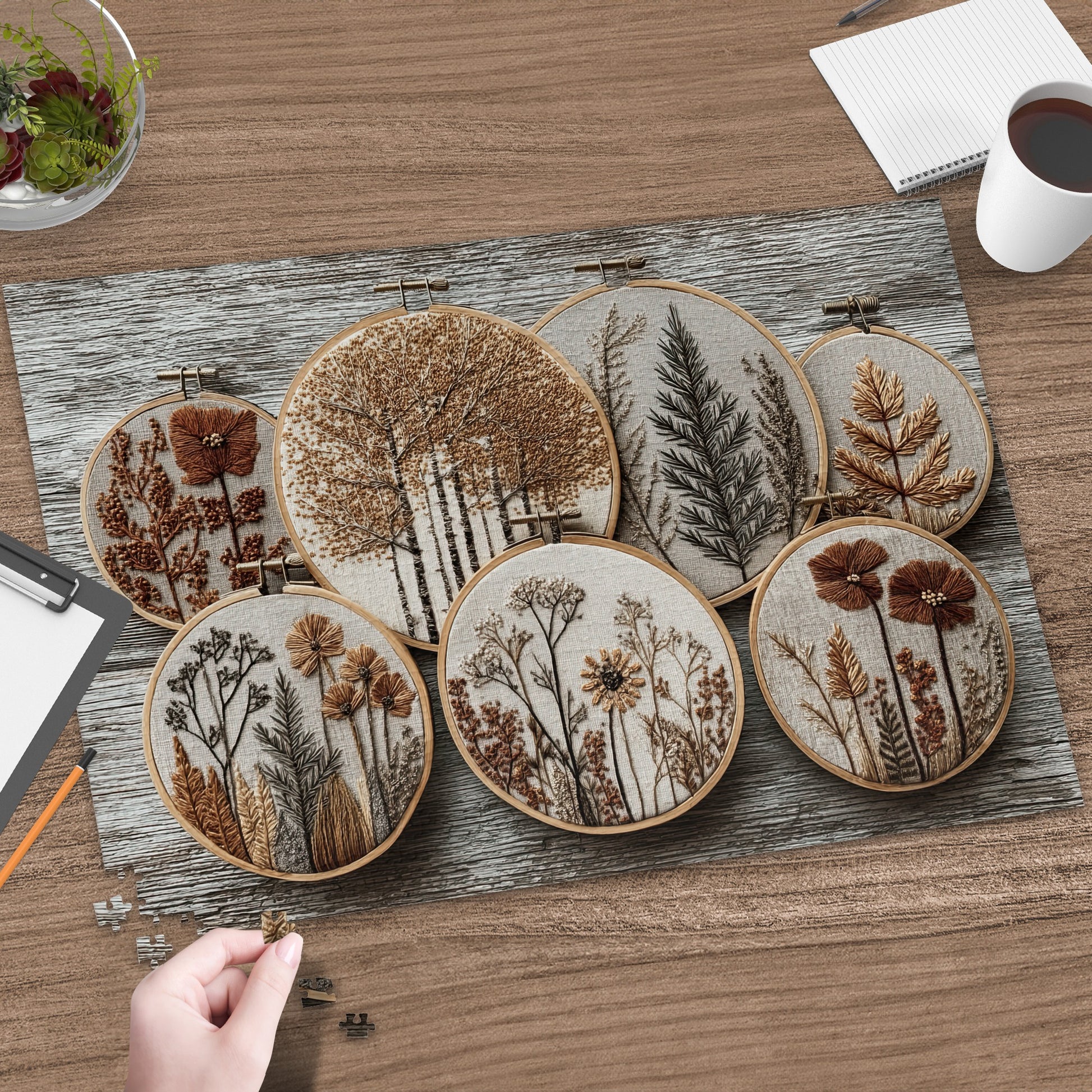 Intricately Detailed Nature Inspired Embroidery Set