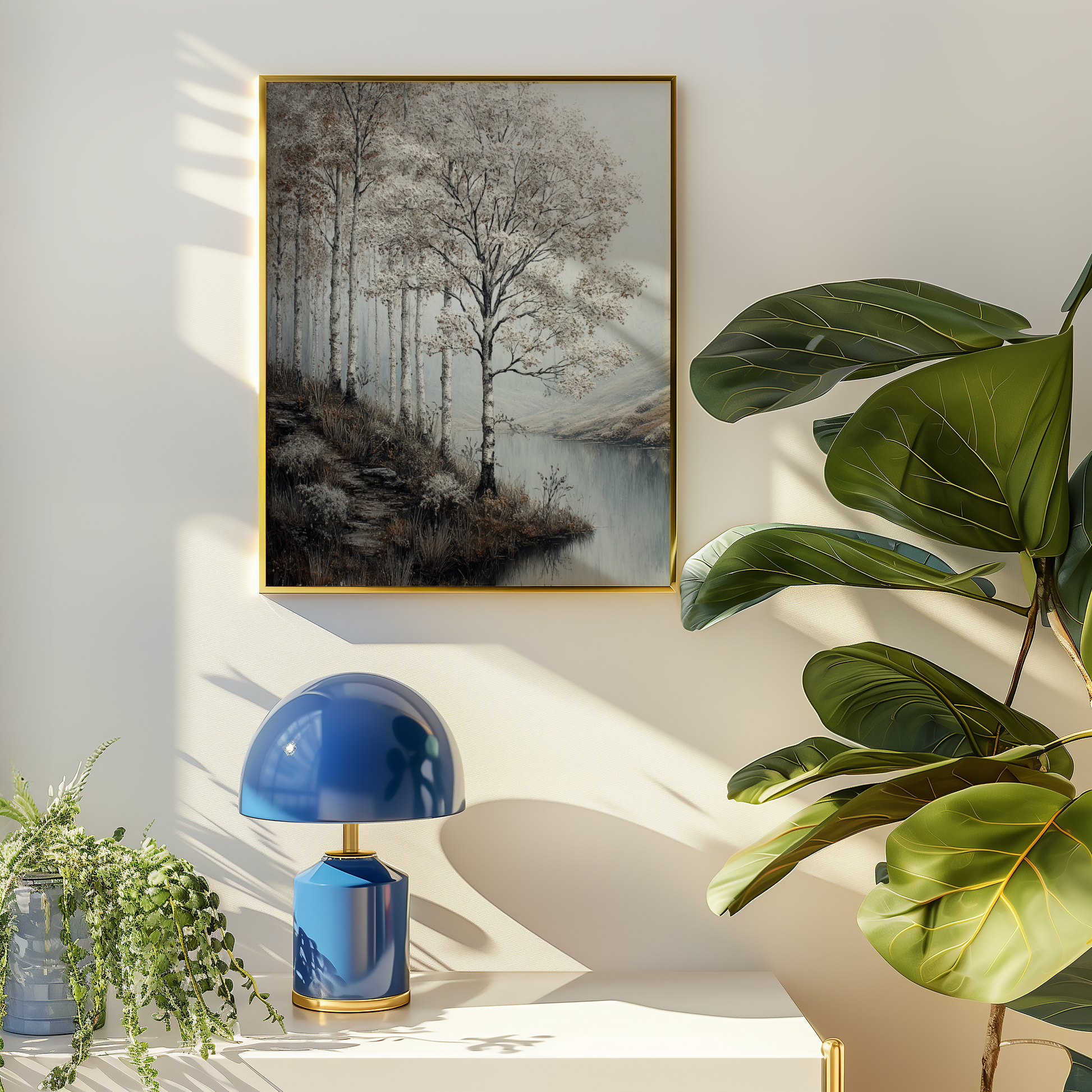 Serene Forest Landscape Wall Art for Home Decor