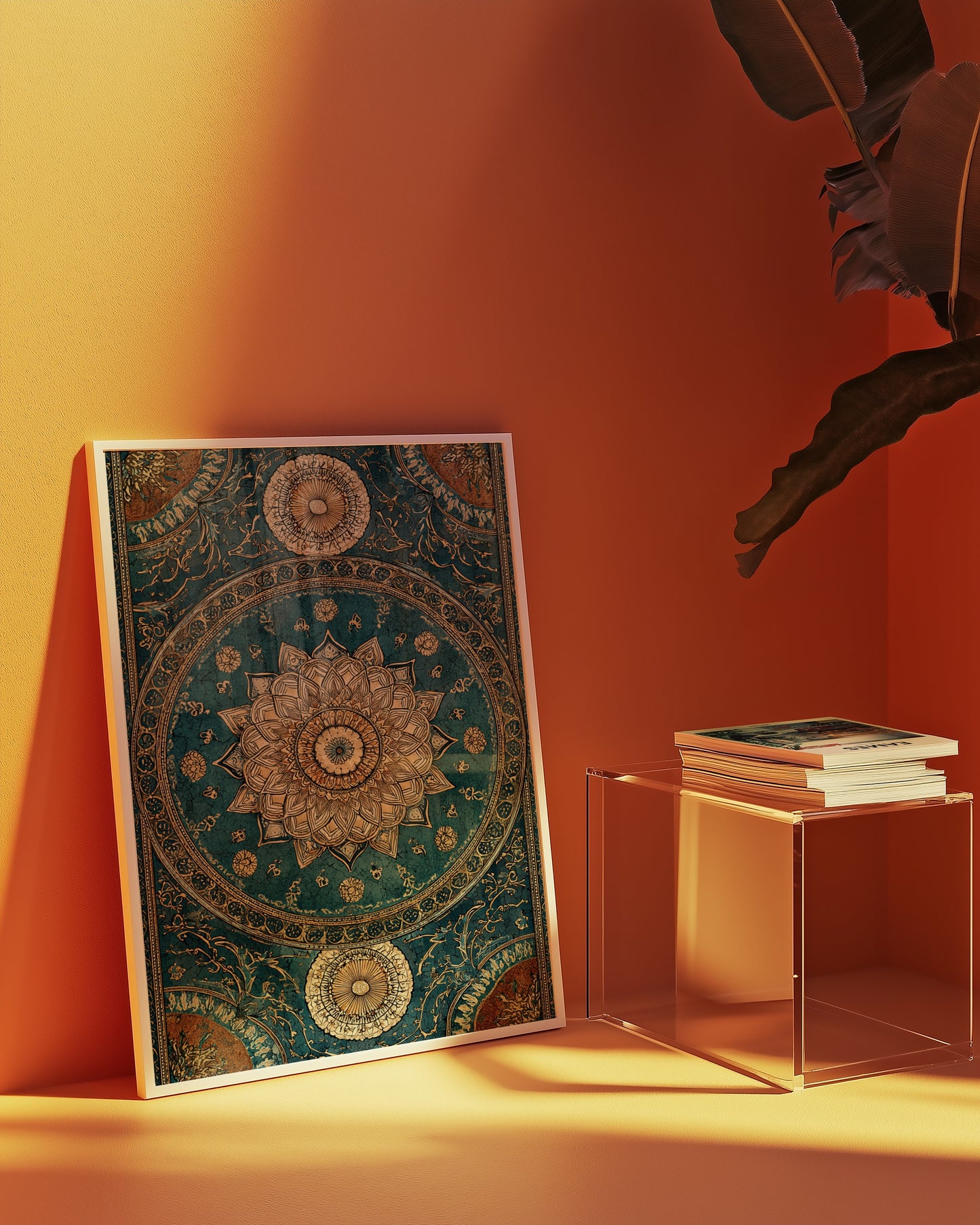 Intricate Mandala Artwork with Vintage Aesthetics Poster