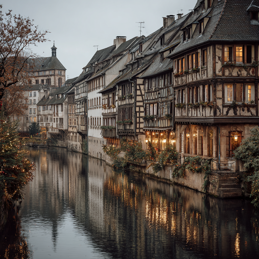 Charming Riverside European Town Picture