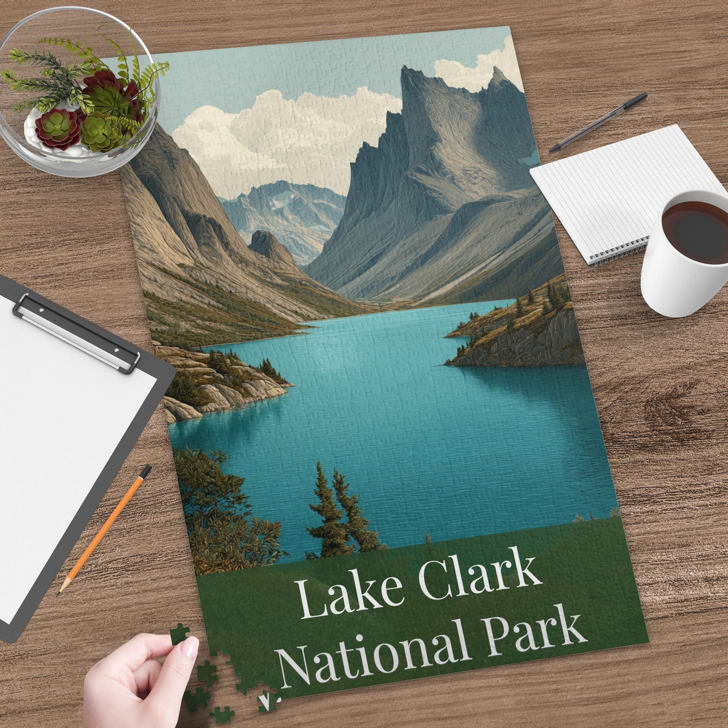 Scenic Lake Clark National Park Puzzle Art Print