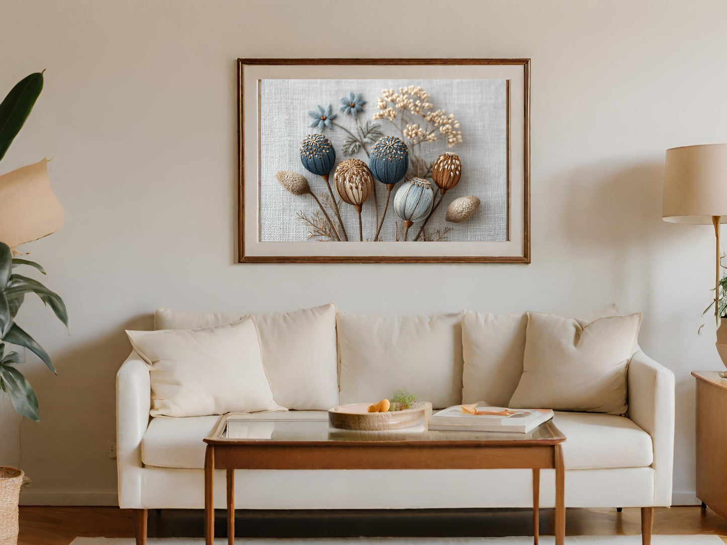 Beautiful Flower Artwork Rustic Style Wall Hanging Decor