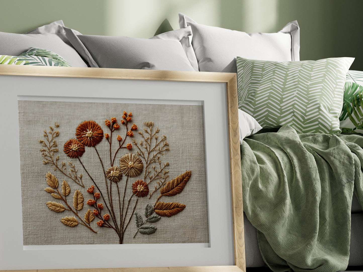 Beautiful Embroidered Floral Wall Art Decor for Your Home