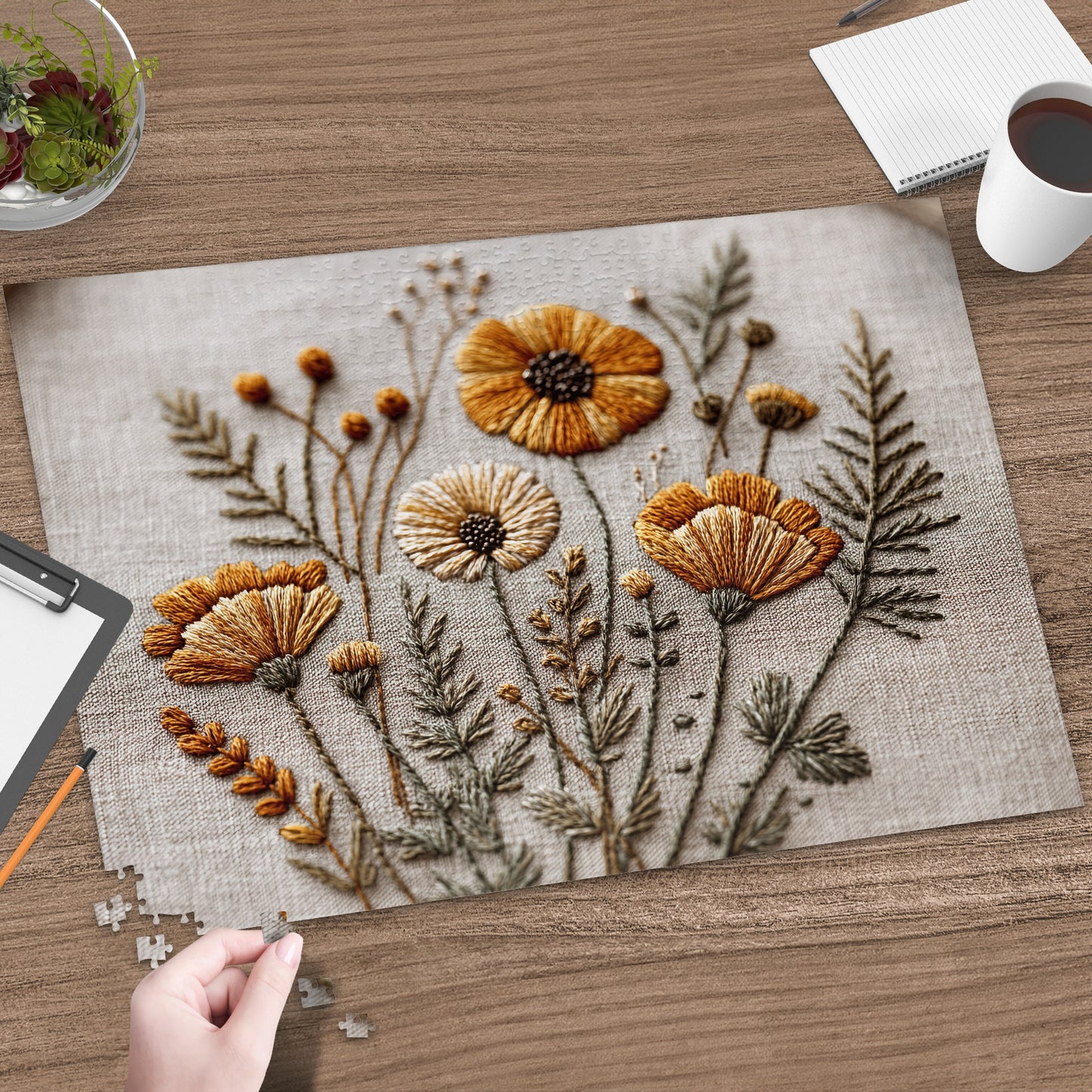 Wildflowers Cross Stitch Puzzle for Beginners