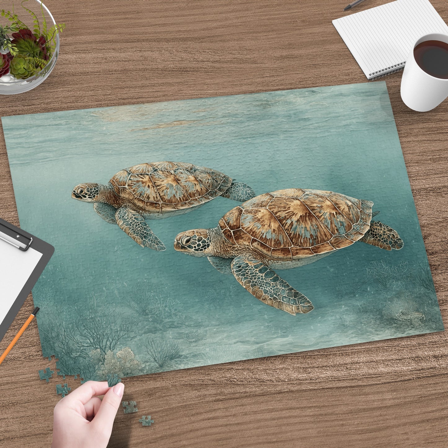 Majestic Sea Turtles Ocean Scene Decorative Puzzle