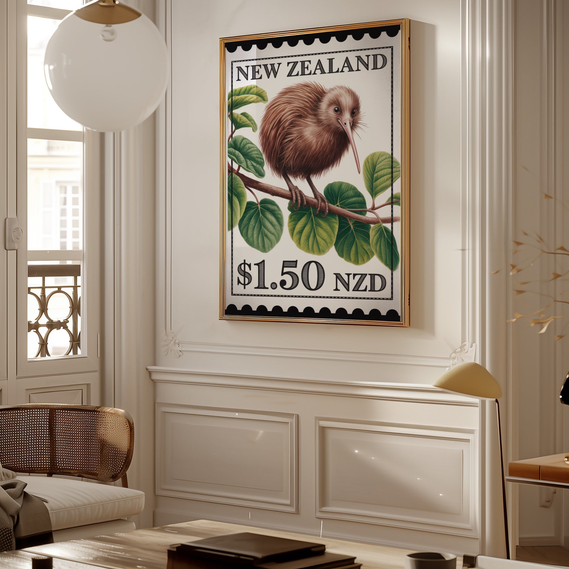 New Zealand $1.50 NZD Kiwi Bird Wall Art Decor Artwork