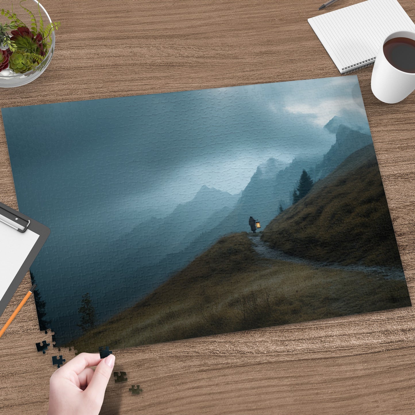 Beautiful Mountain Landscape Scene Jigsaw Puzzle