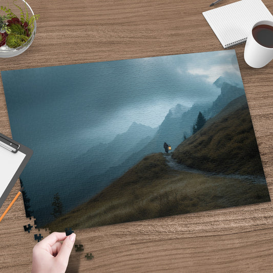 Beautiful Mountain Landscape Scene Jigsaw Puzzle