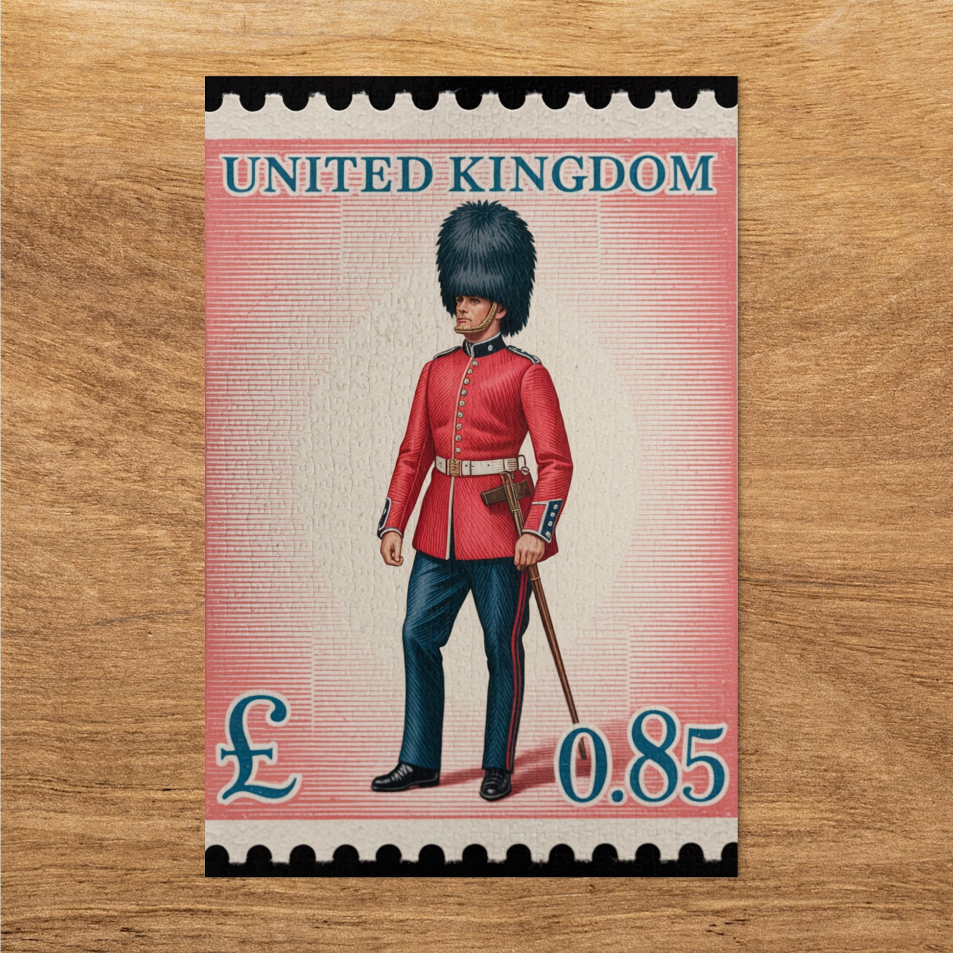United Kingdom 0.85 Stamp with Royal Guard Design