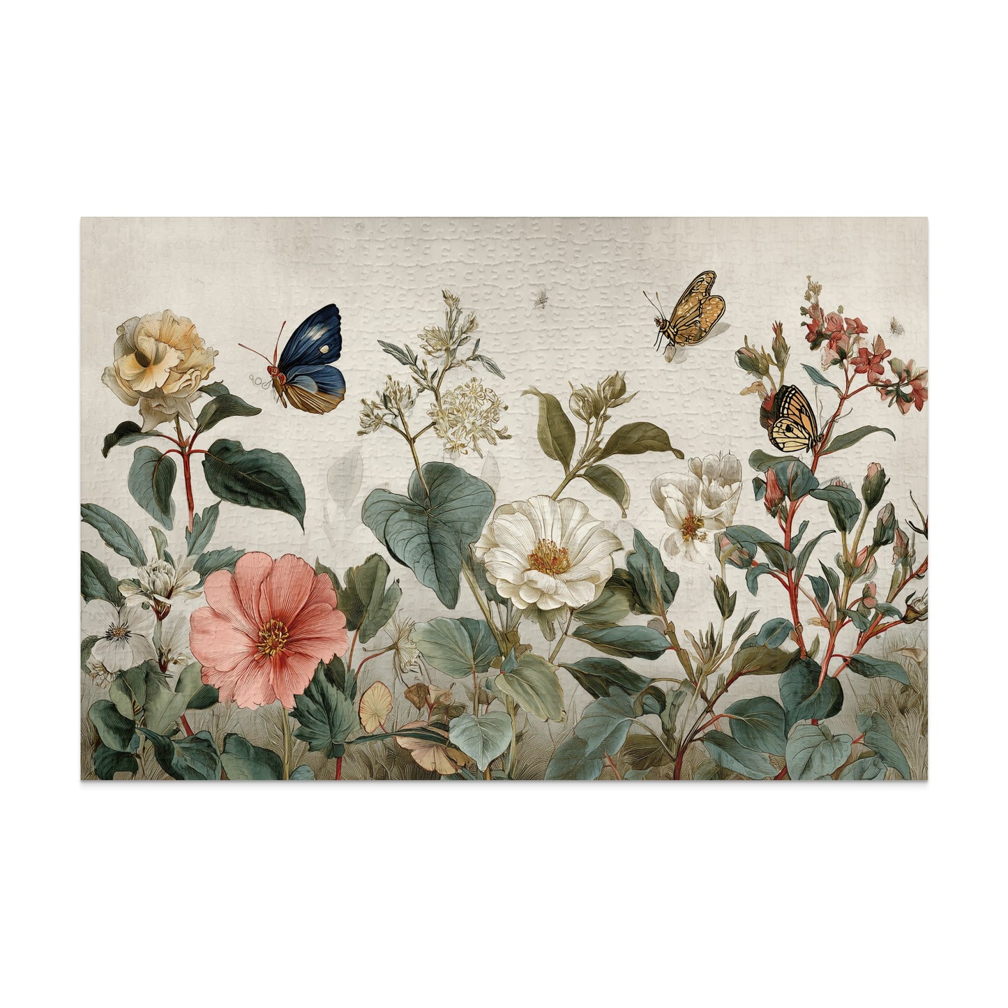 Vintage floral butterflies botanical garden vibrant artwork product type
