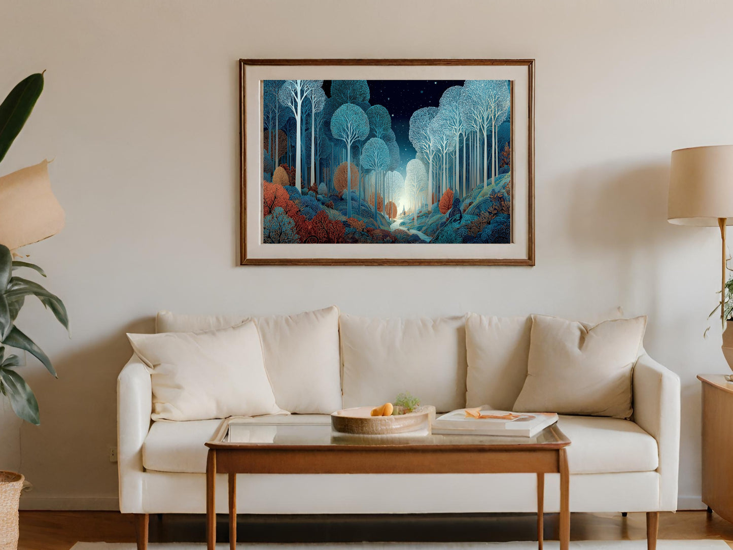 Ethereal Forest Glowing Pathway Starry Sky product type