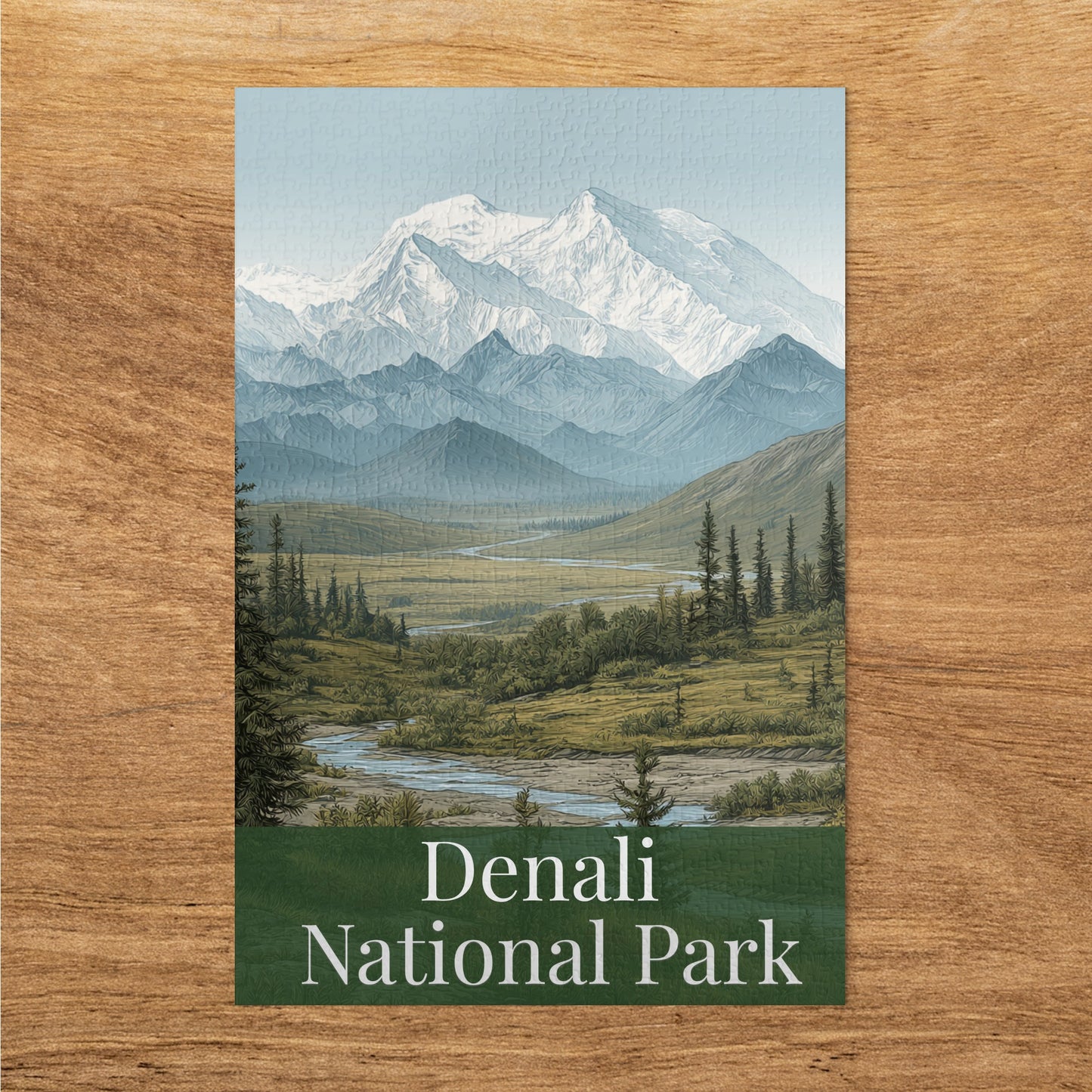 Denali National Park Poster Scenic Landscape Art Print