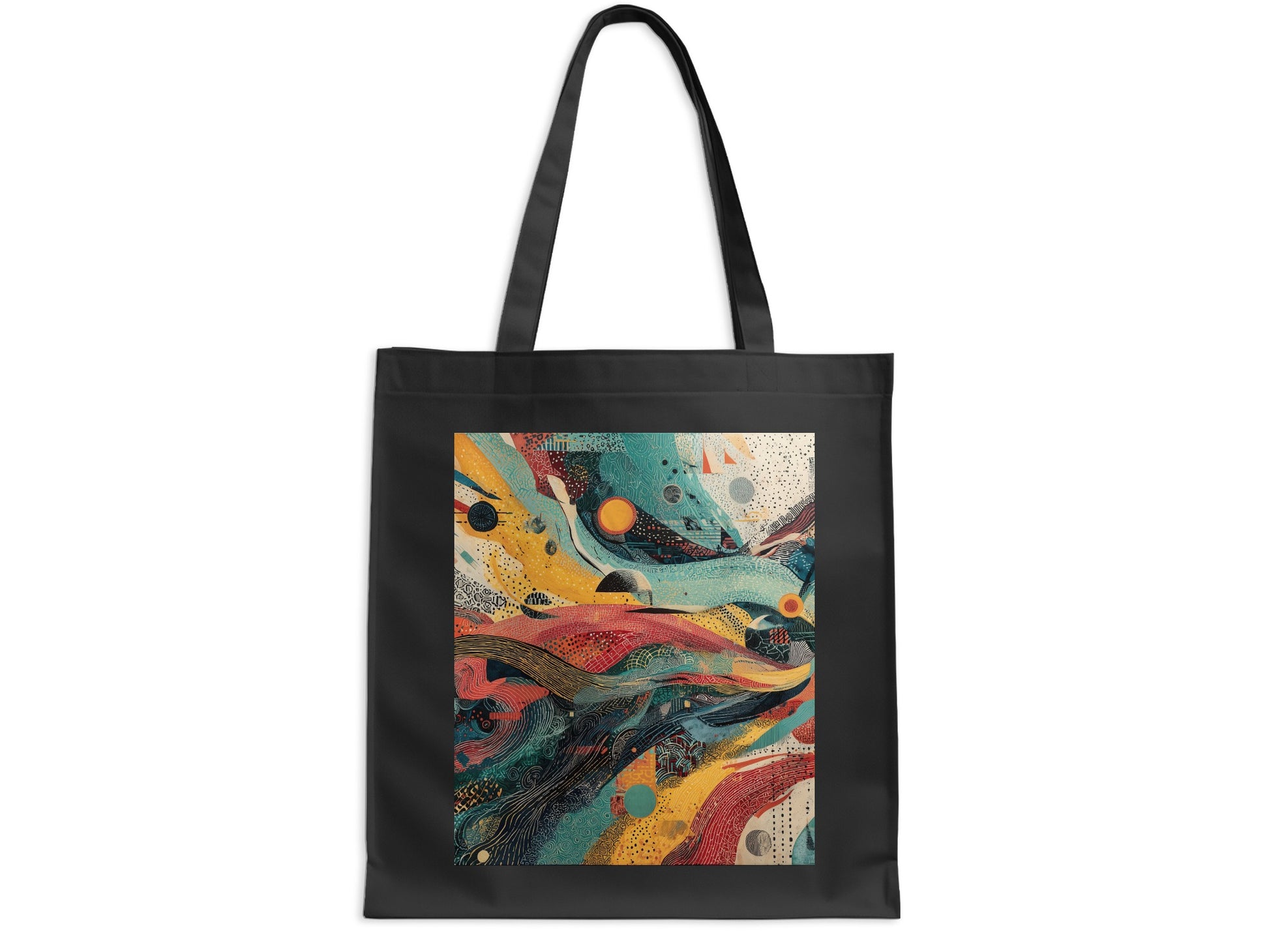 Vibrant Abstract Cosmic Wave Pattern Colorful product type
Abstract Art
Modern Art
Contemporary Design
Artistic Print
Vivid Colors
Colorful Pattern
Psychedelic Design
Geometric Shapes
Swirl Pattern
Dynamic Artwork
Tote Bag Design
Everyday Carry
Fashion Accessory
Unique Print
Statement Piece
Wavy Lines
Cosmic Abstract
Bright Palette
Intricate Details
Abstract Waves