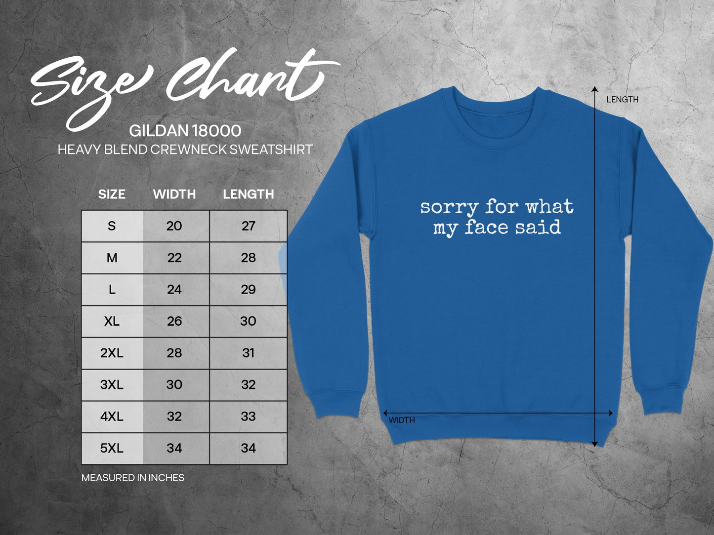 Sorry For What My Face Said Crewneck Sweatshirt