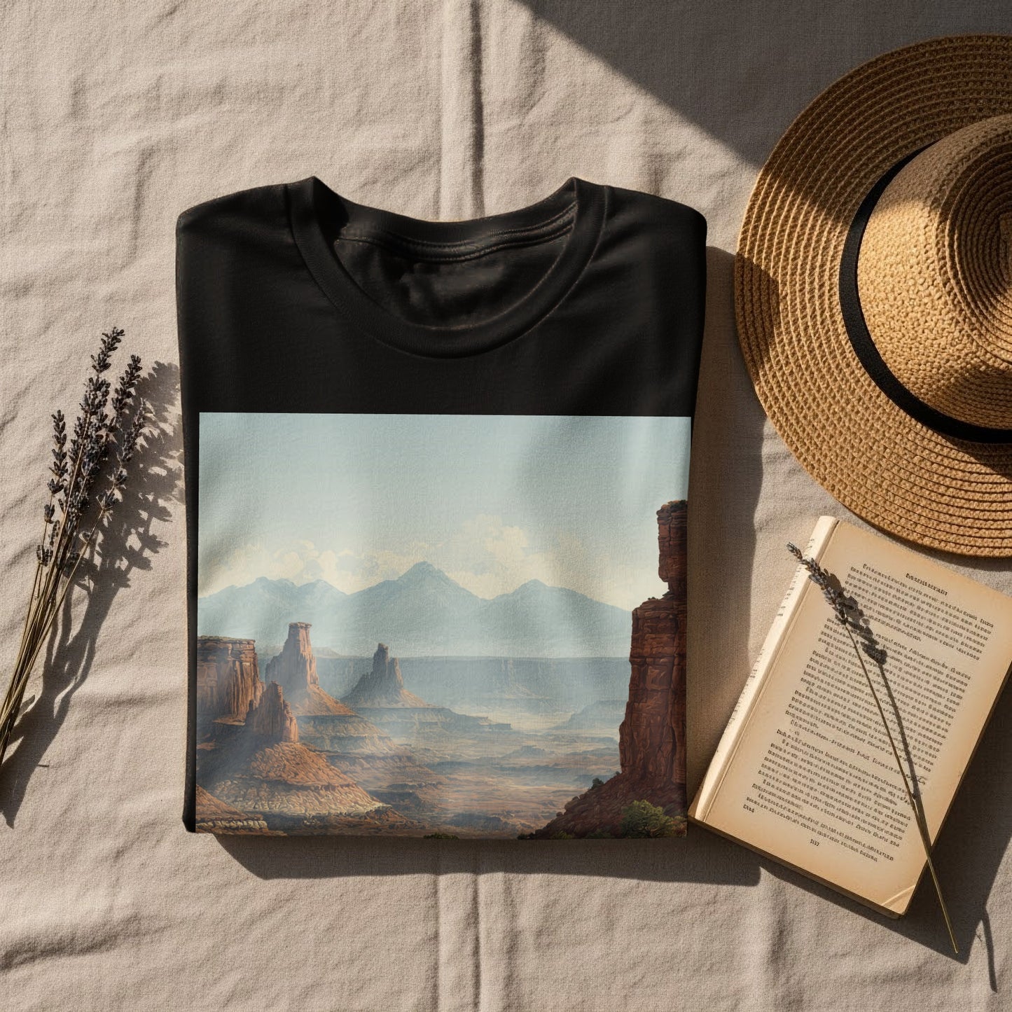 Serene Desert Landscape Printed T-Shirt