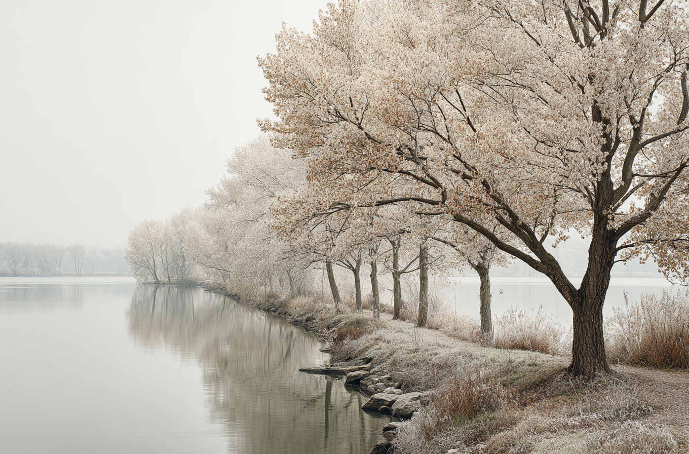 Serene Winter Landscape Photography Wall Art