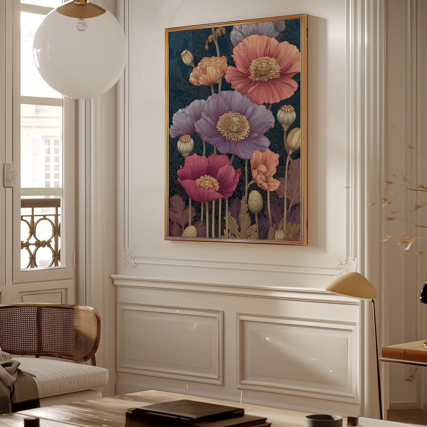 Vibrant Floral Artwork for Elegant Home Decor Masterpiece