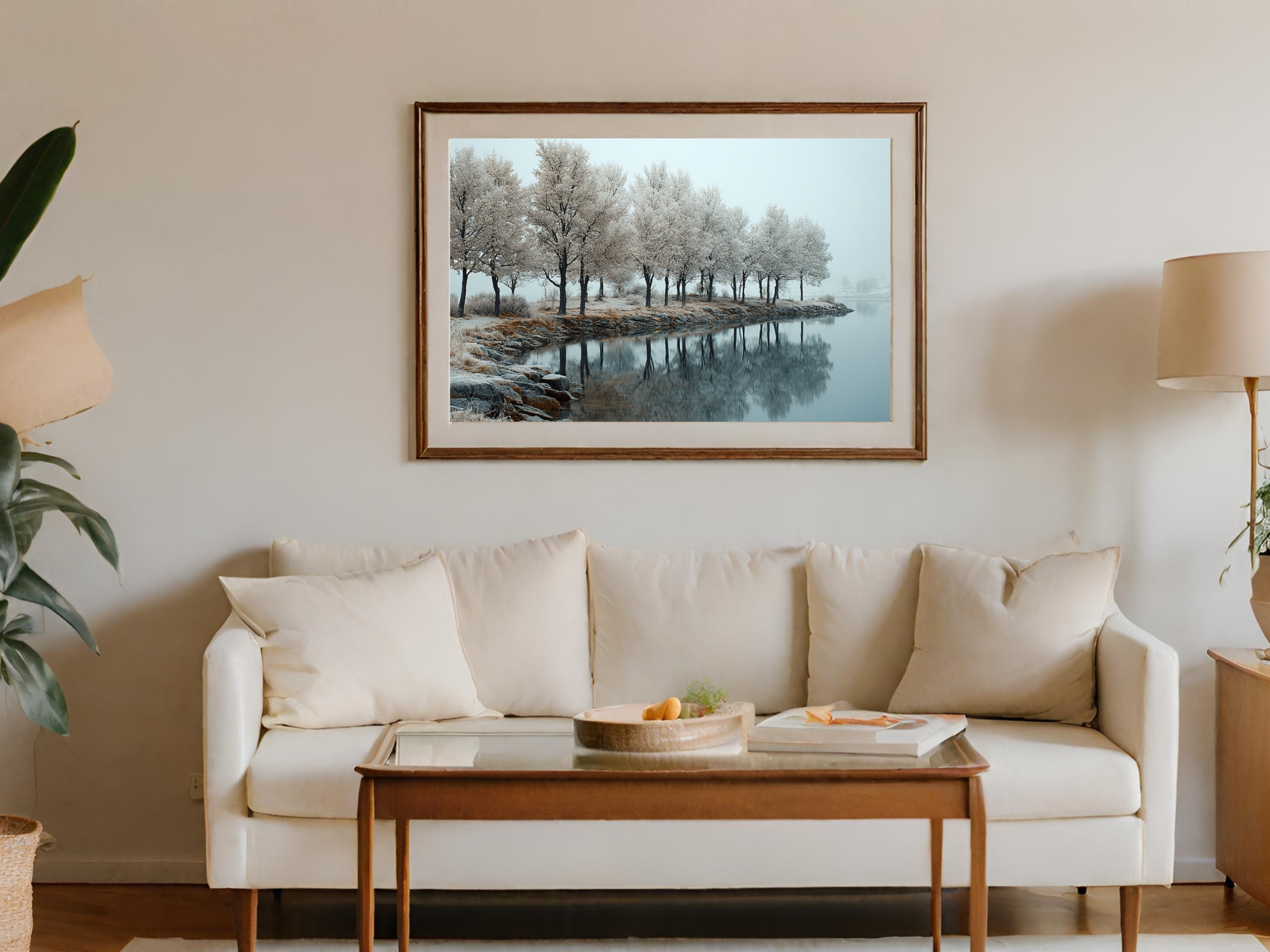 Serene Winter Landscape Artwork for Home Decor