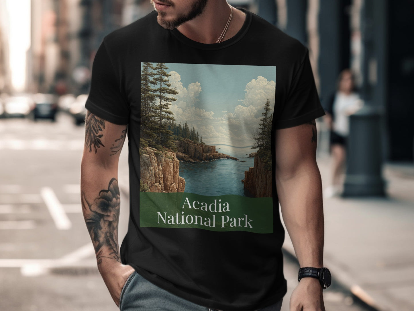 Acadia National Park Scenic Landscape Graphic Shirt