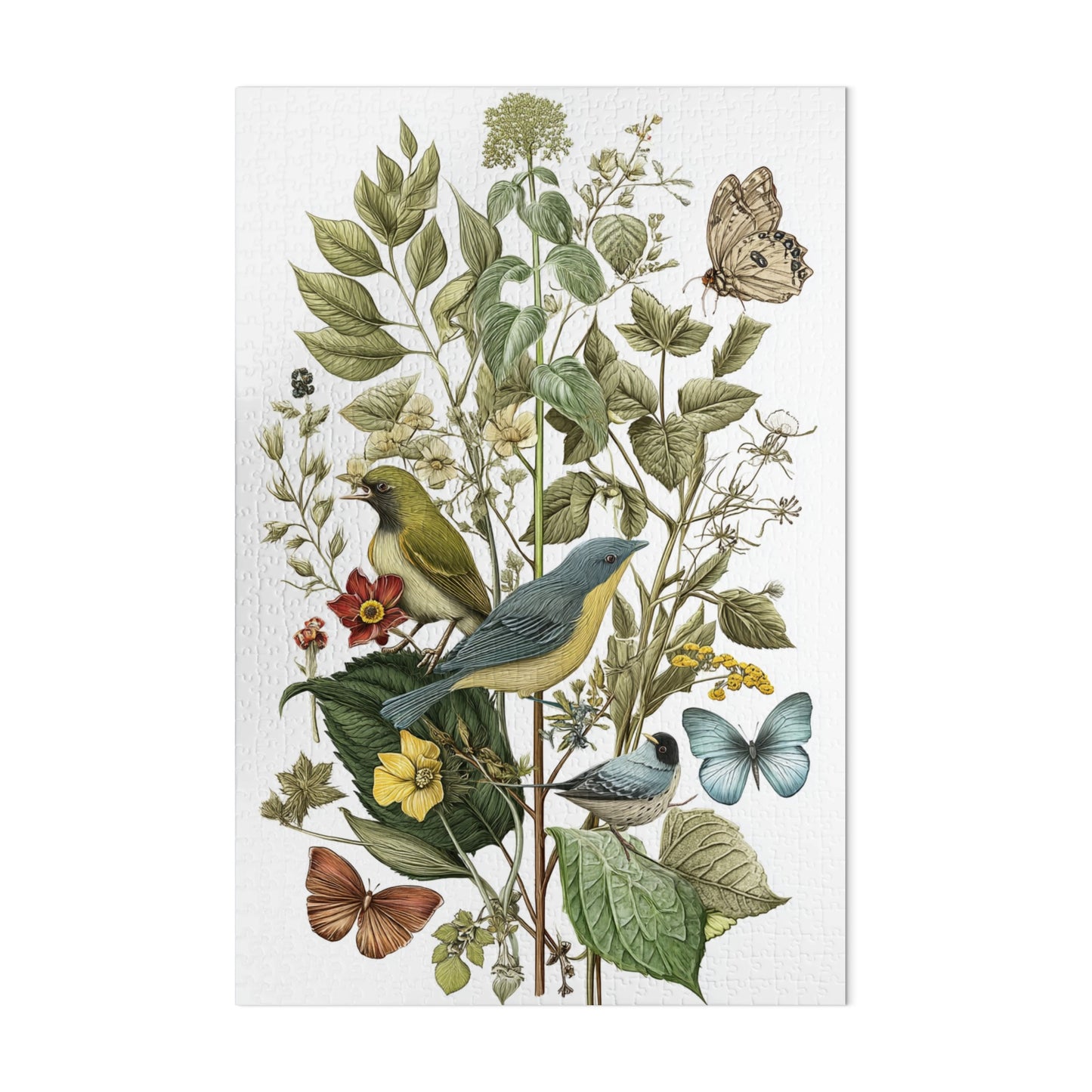 Colorful Birds and Butterflies Artwork Puzzle