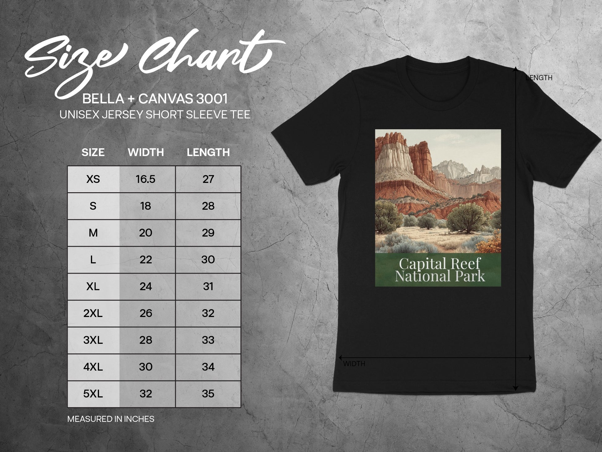 Capital Reef National Park Design Unisex Jersey Tee